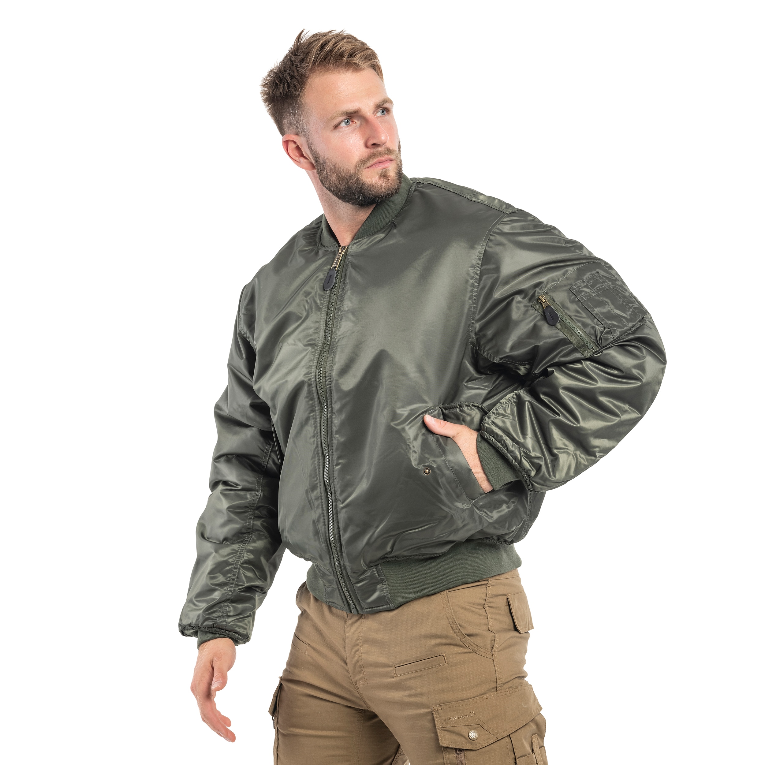 Mil-Tec - MA-1 US Flight Jacket - Jacke - Olive Drab