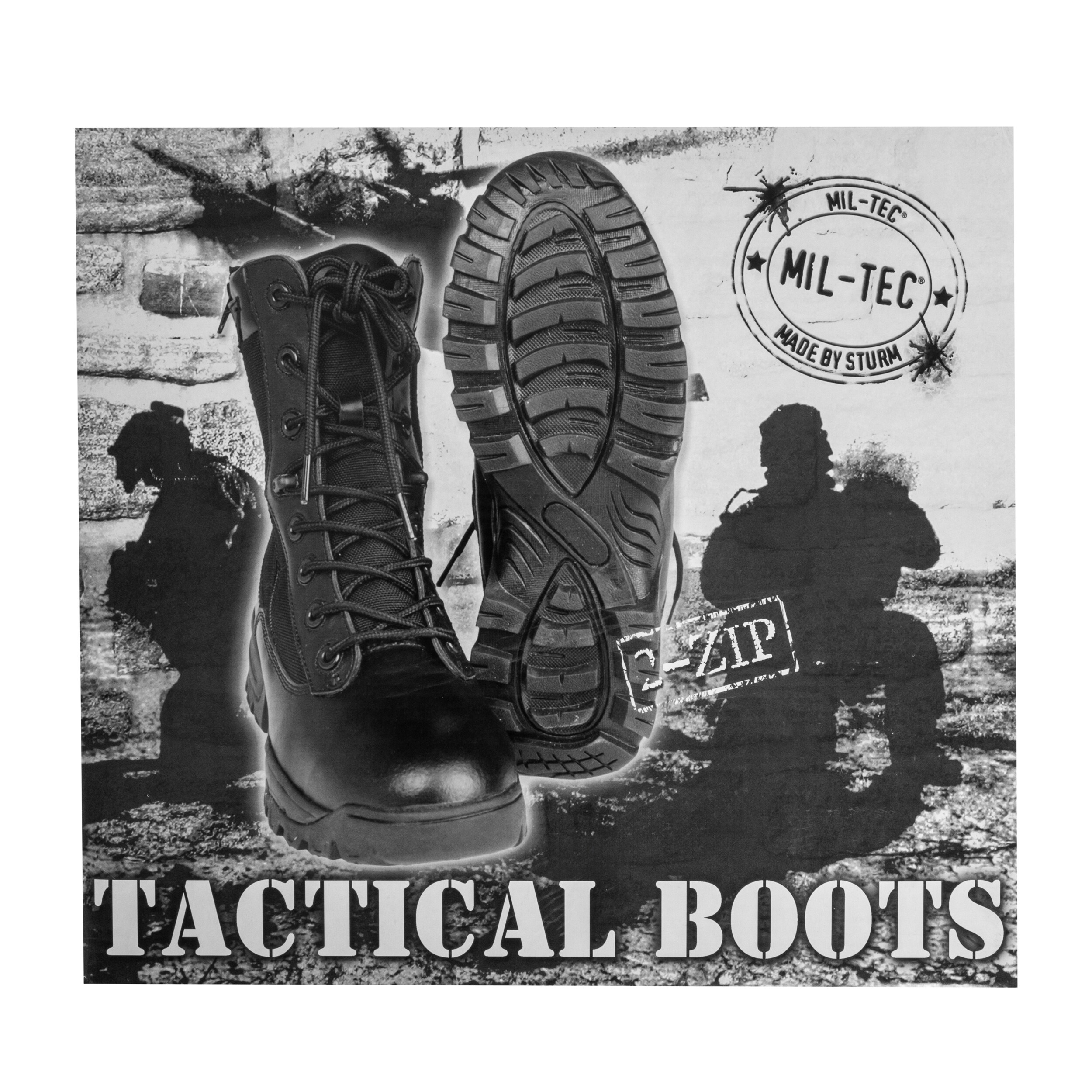 Mil-Tec - Tactical Boots Two-Zip - Taktische Schuhe - Black