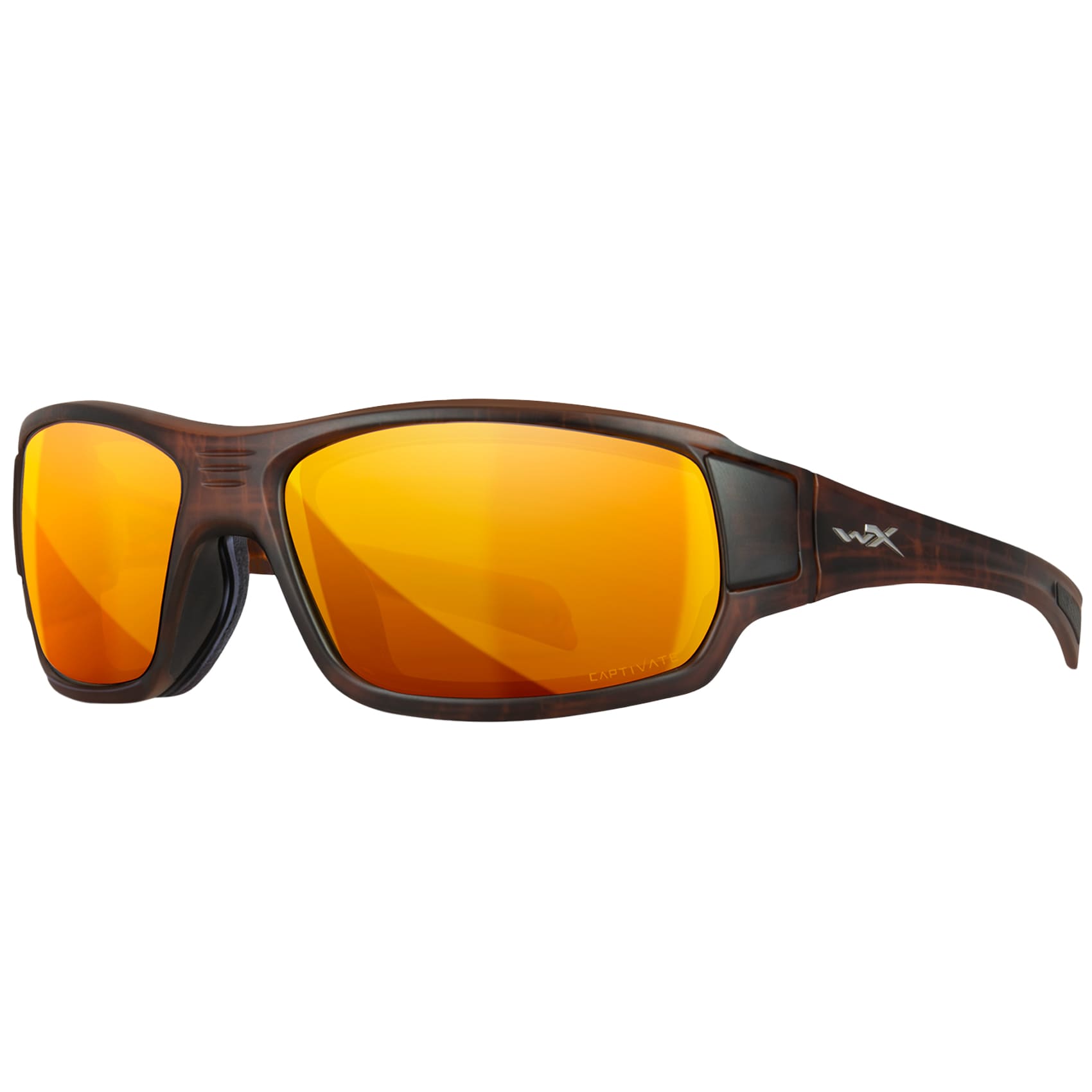 Wiley X - Breach - Taktische Brille - Captivate Polarized Bronze Mirror / Matte Hickory Brown