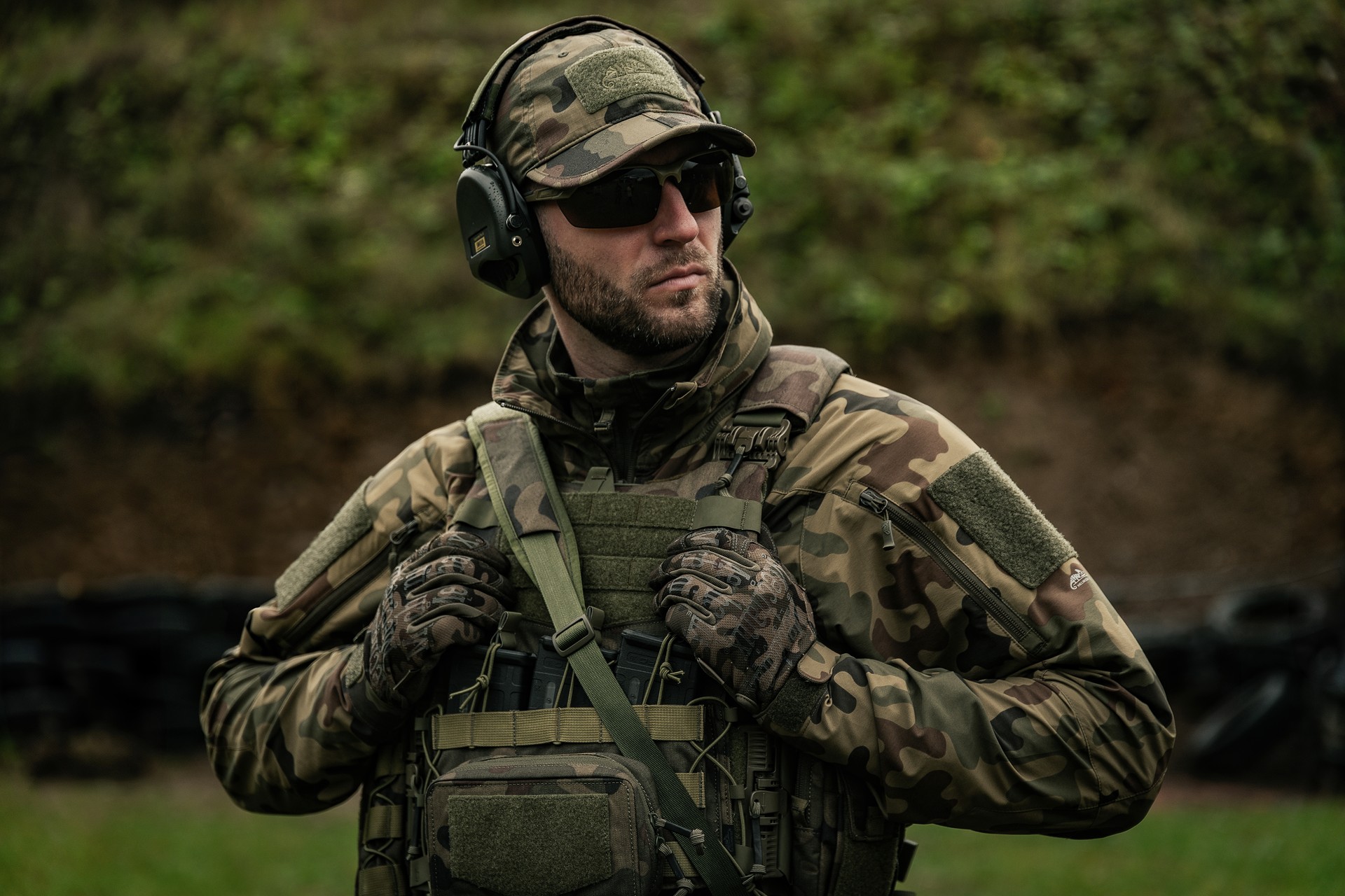 Helikon-Tex - Folding PoliCotton Rip-Stop - Basecap mit Klettflächen - wz.93 Pantera PL Woodland