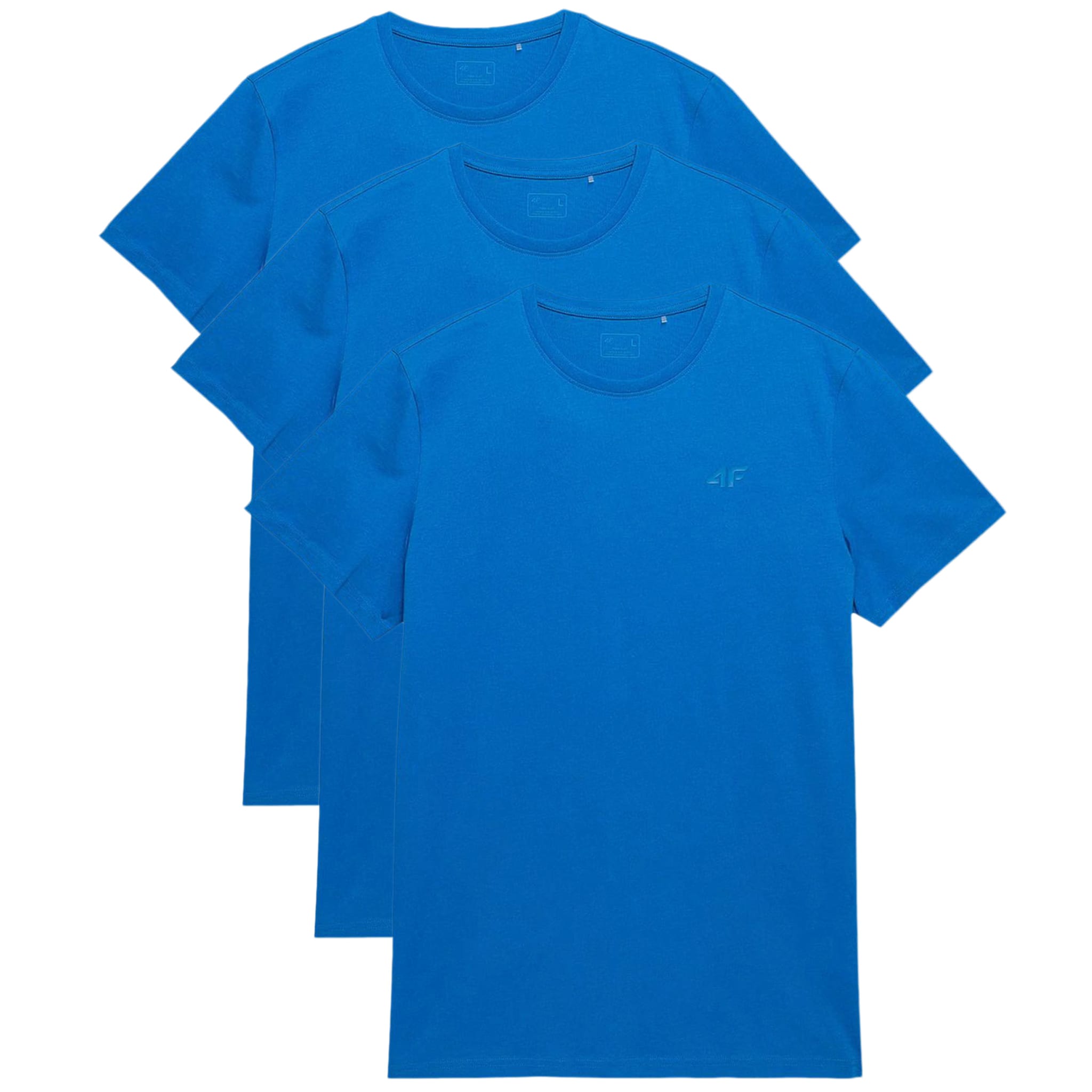 4F - T-Shirt 3 Stk - Blau - TTSHM536