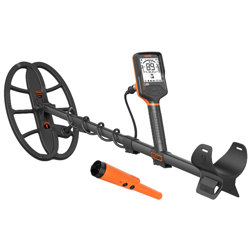 Quest - Q60 + Xpointer Land Orange - Metalldetektor - Black/Orange