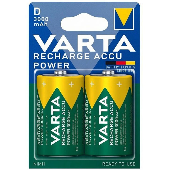 Varta - 1,2V Akku HR 20 / D 3000 mAh - 2 Stück