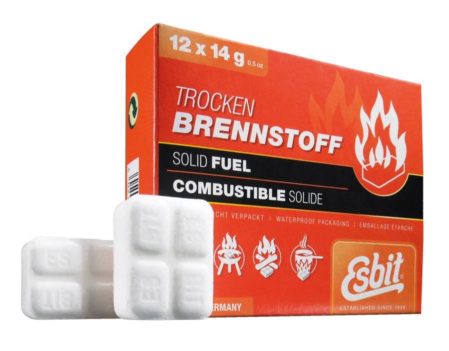 Esbit - Solid Fuel - Trockenbrennstoff für Outdoor-Kocher - 12x 14g