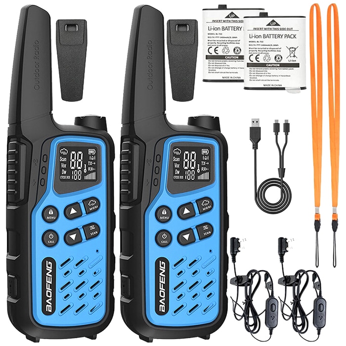 Baofeng - BF-25E PMR-Funkgerät 2 Stk. - Blau