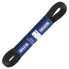 Saphir - BDC - Runde Baumwollschnürsenkel 90 cm - Gewachst - Schwarz