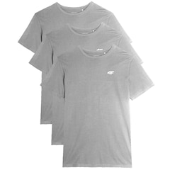4F - TTSHM0876 - T-Shirt 3 St. - hellgrau