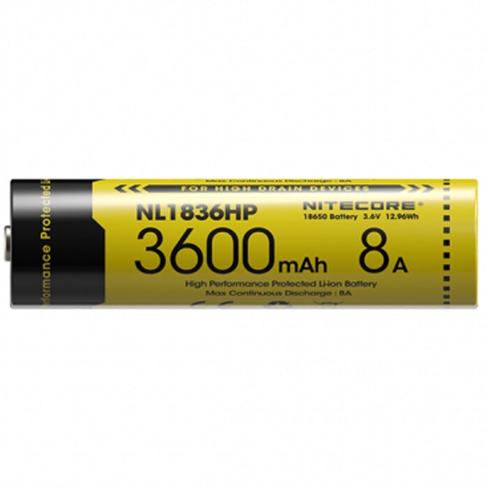 Nitecore - NL1836HP 18650 3,6 V High Performance - Akku 3600 mAh