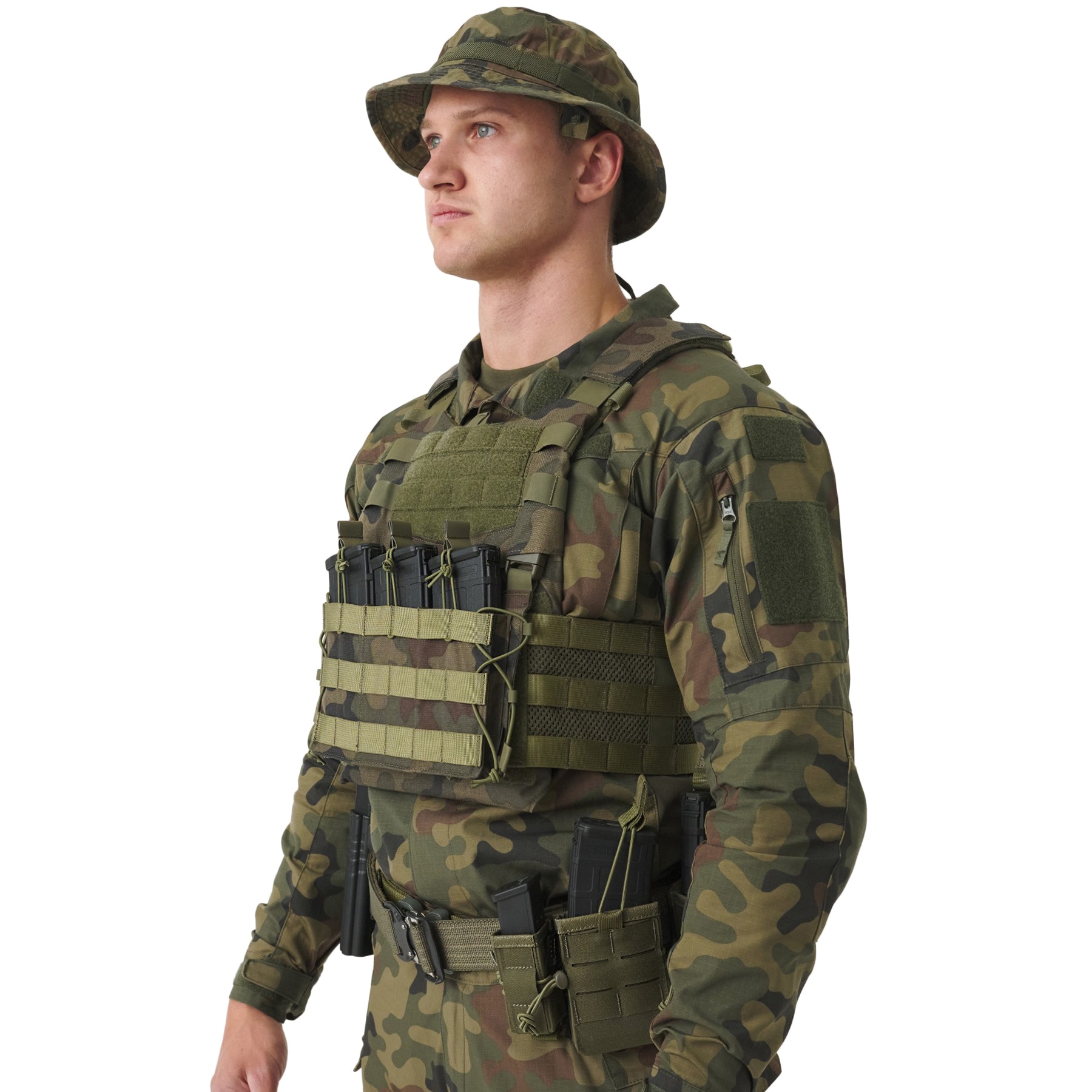 Helikon-Tex - Modulare taktische Schutzweste Guardian Military Set für Platten L - wz.93 Pantera PL Woodland