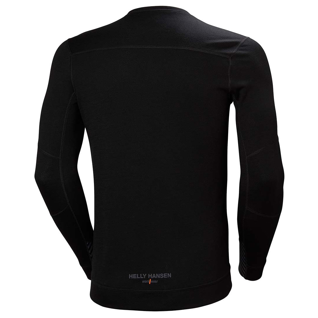 Helly Hansen Lifa Merino Crewneck Thermo Langarmshirt - Black