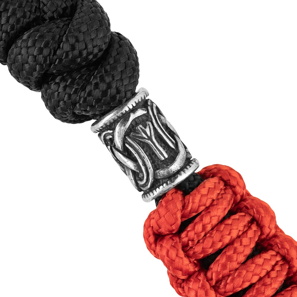 M-Tac - Loopy Snake Scandinavian Silver - Degenband - Black/Red