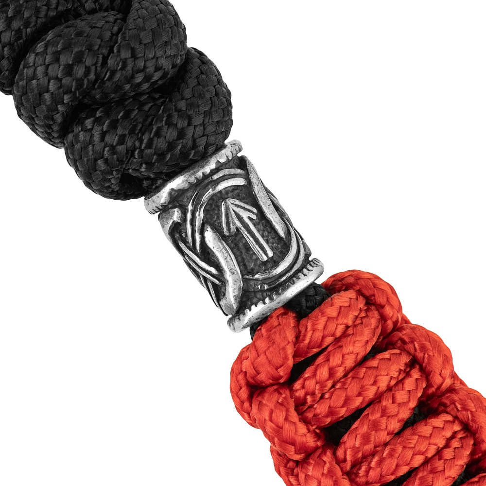M-Tac - Loopy Snake Scandinavian Silver - Degenband - Black/Red