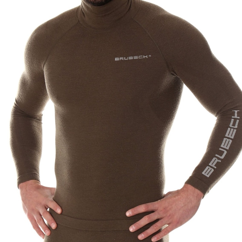 Brubeck - Ranger Wool - Thermo-Langarm-T-Shirt - Khaki