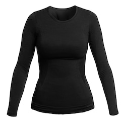 Brubeck - Comfort Wool - Langarm-Shirt für Damen - Schwarz