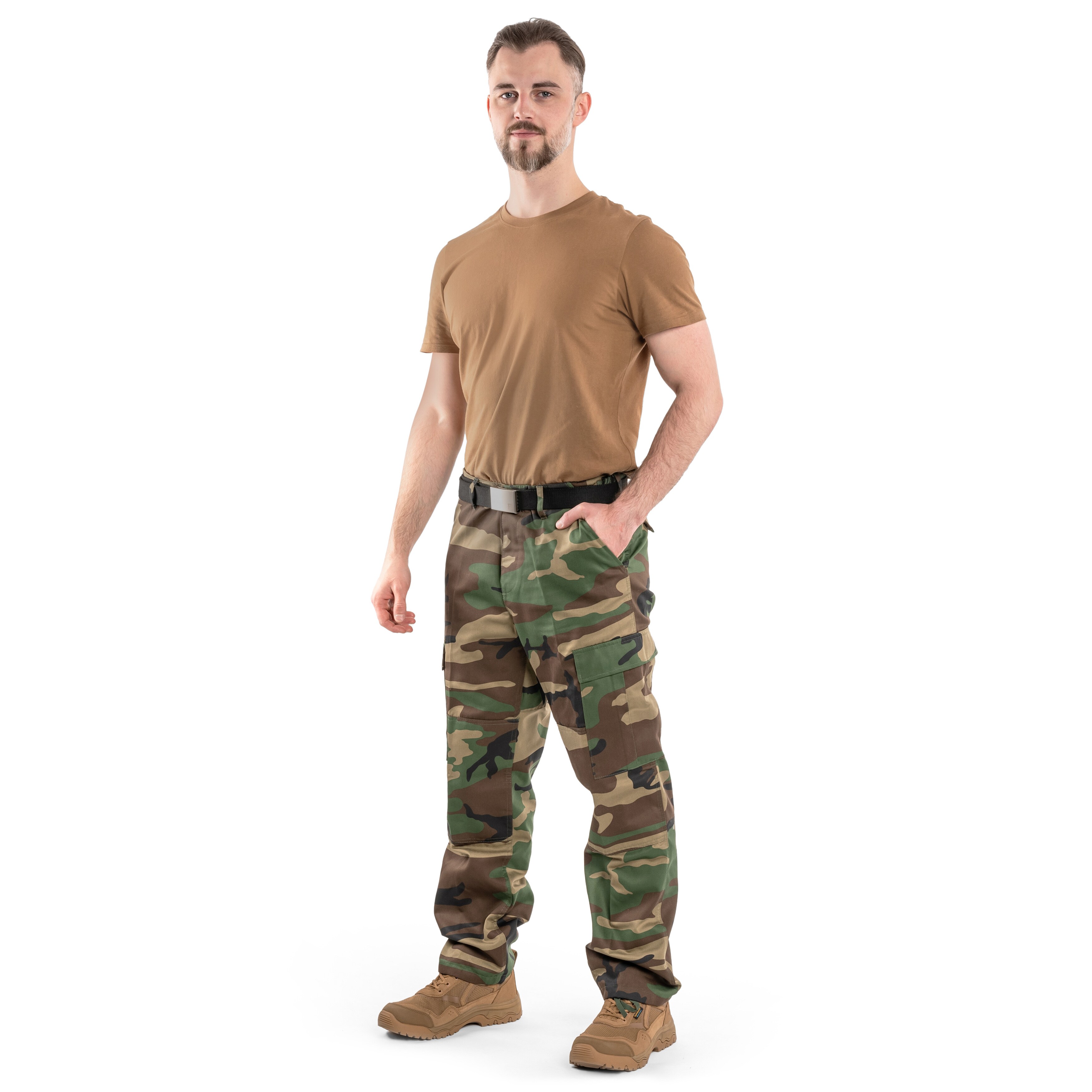MFH - US Combat BDU - Verstärkte Militärhose - Woodland