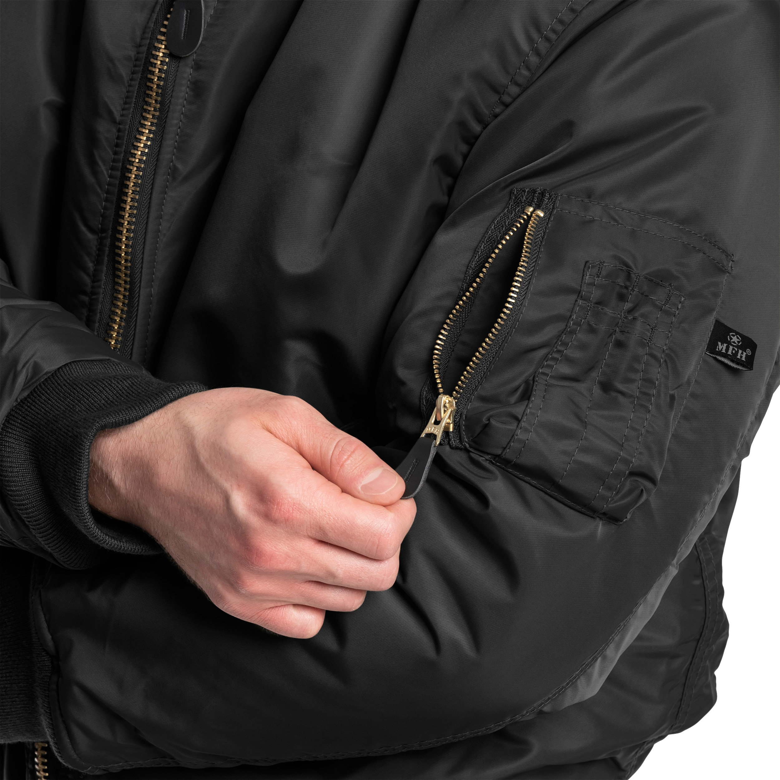 MFH - MA-1 US Flight Jacket - Jacke - Black