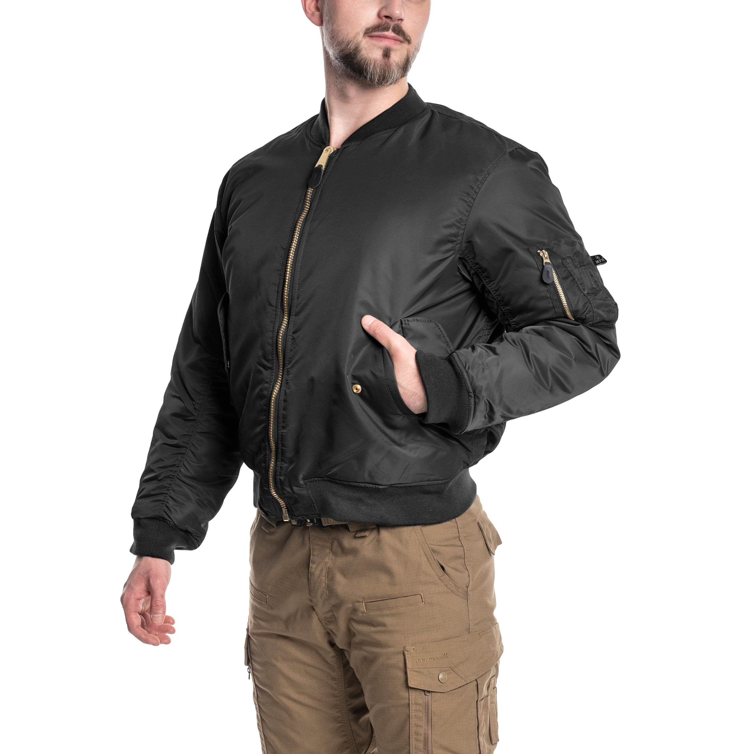 MFH - MA-1 US Flight Jacket - Jacke - Black