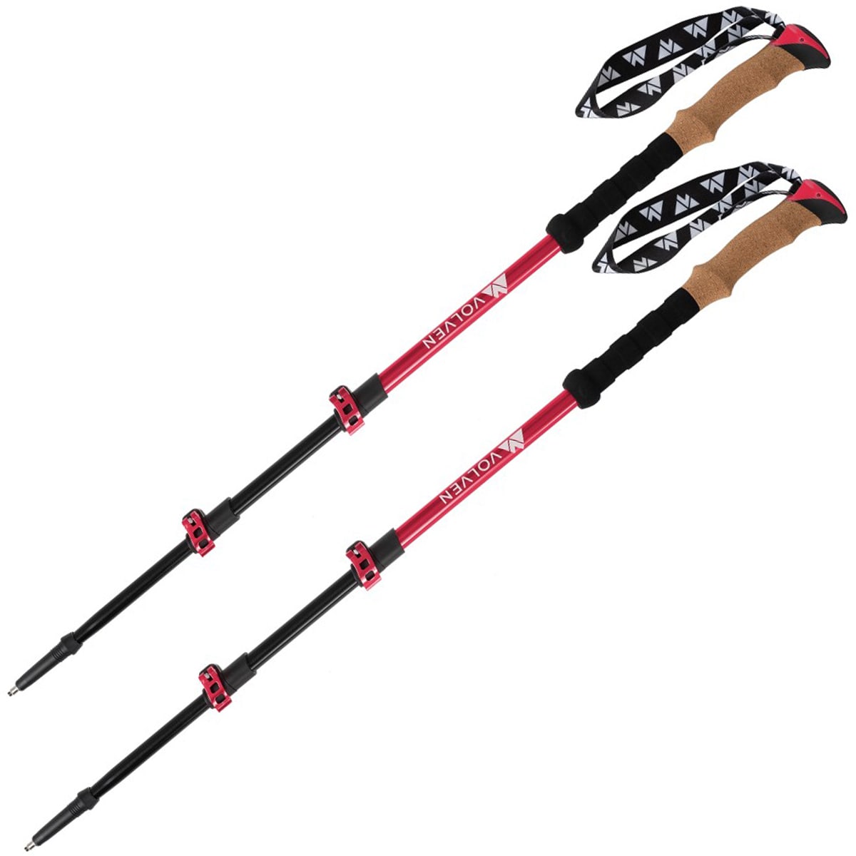 Volven - Adventure Cork - Trekkingstöcke - Rot