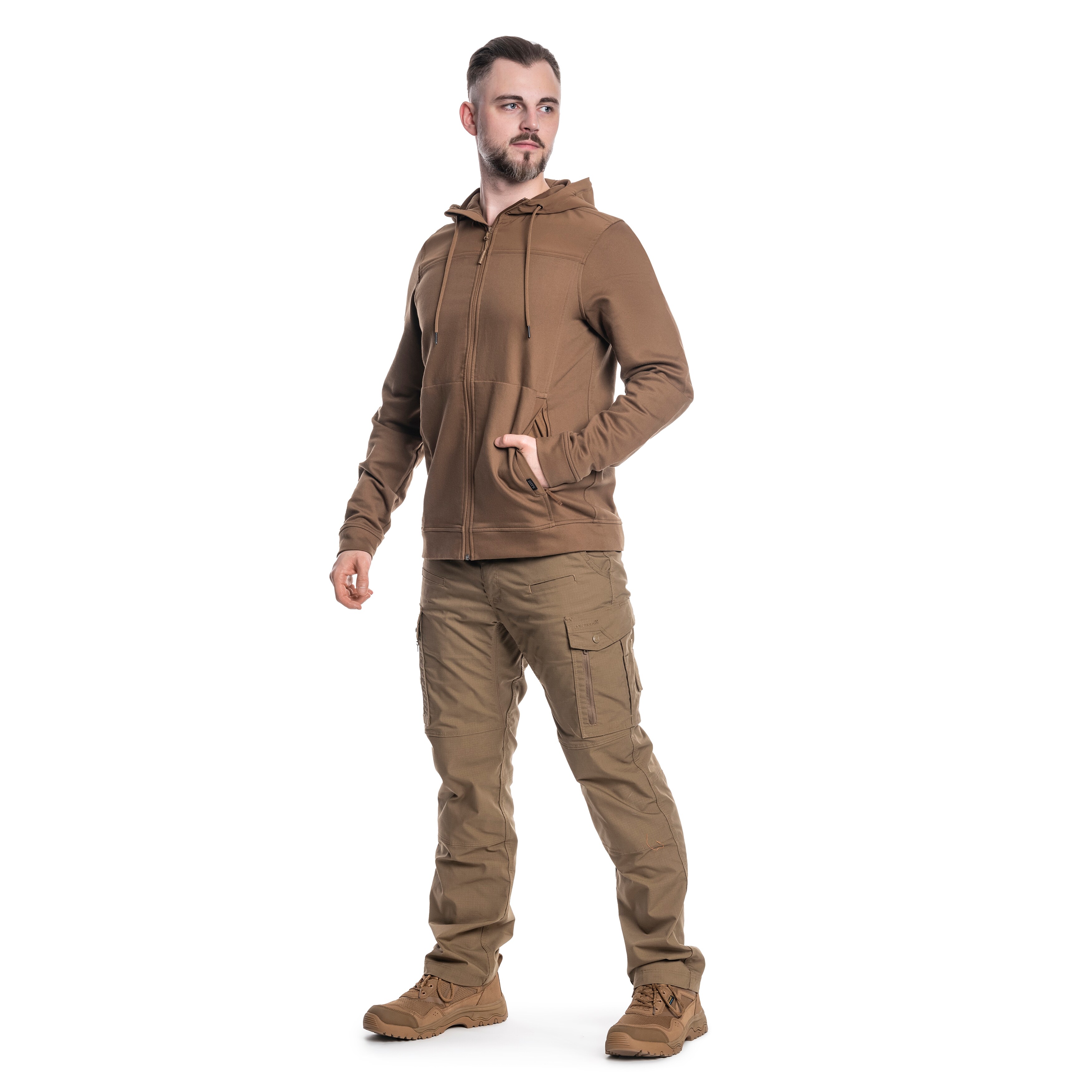5.11 - Plummet Jacke - Sweatshirt mit Kapuze - Battle Brown