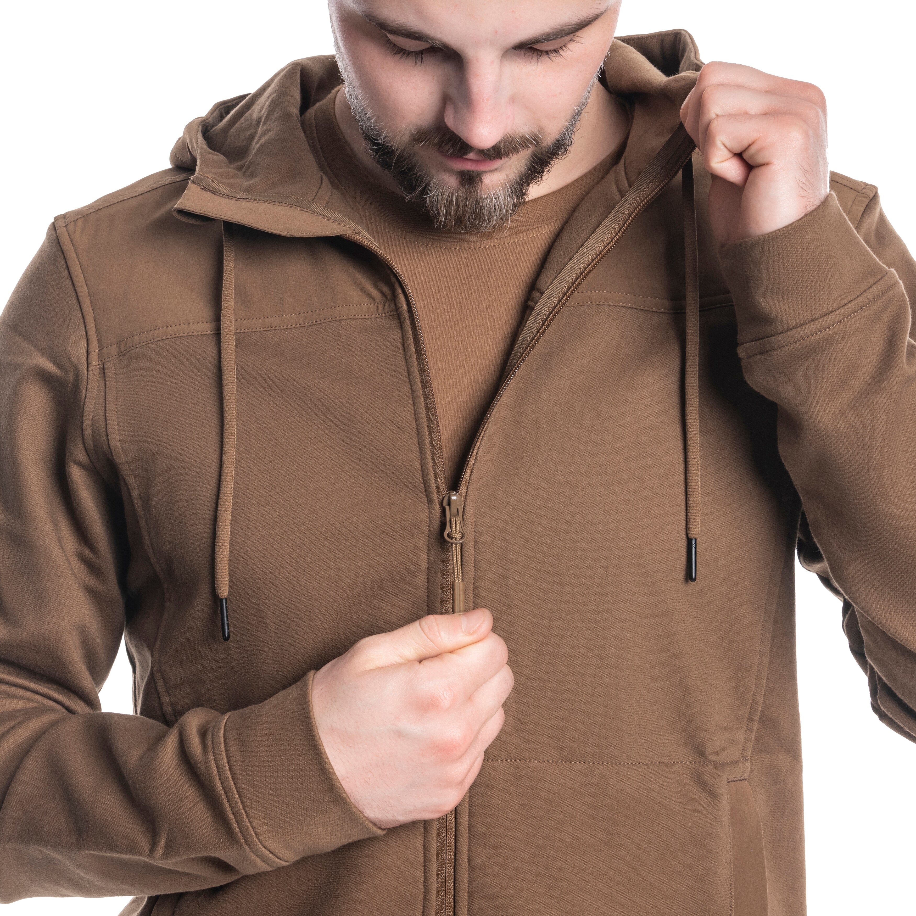 5.11 - Plummet Jacke - Sweatshirt mit Kapuze - Battle Brown