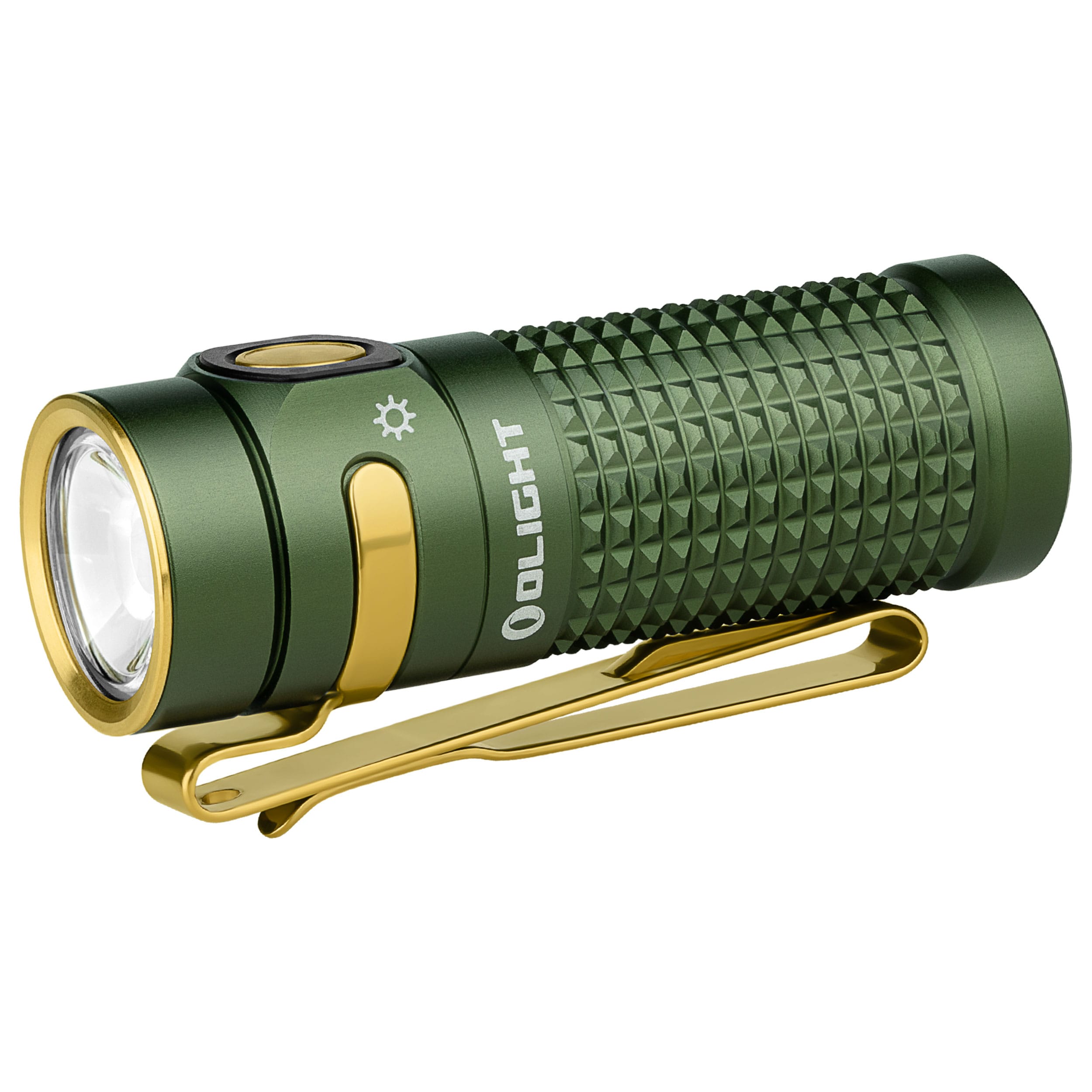 Olight - Baton 4 Premium Edition- Akku-Taschenlampe mit Kabellosem Ladeetui 1300 Lumen - OD Green