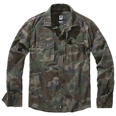 Brandit - Slim Fit Long Sleeve - Hemd - Woodland