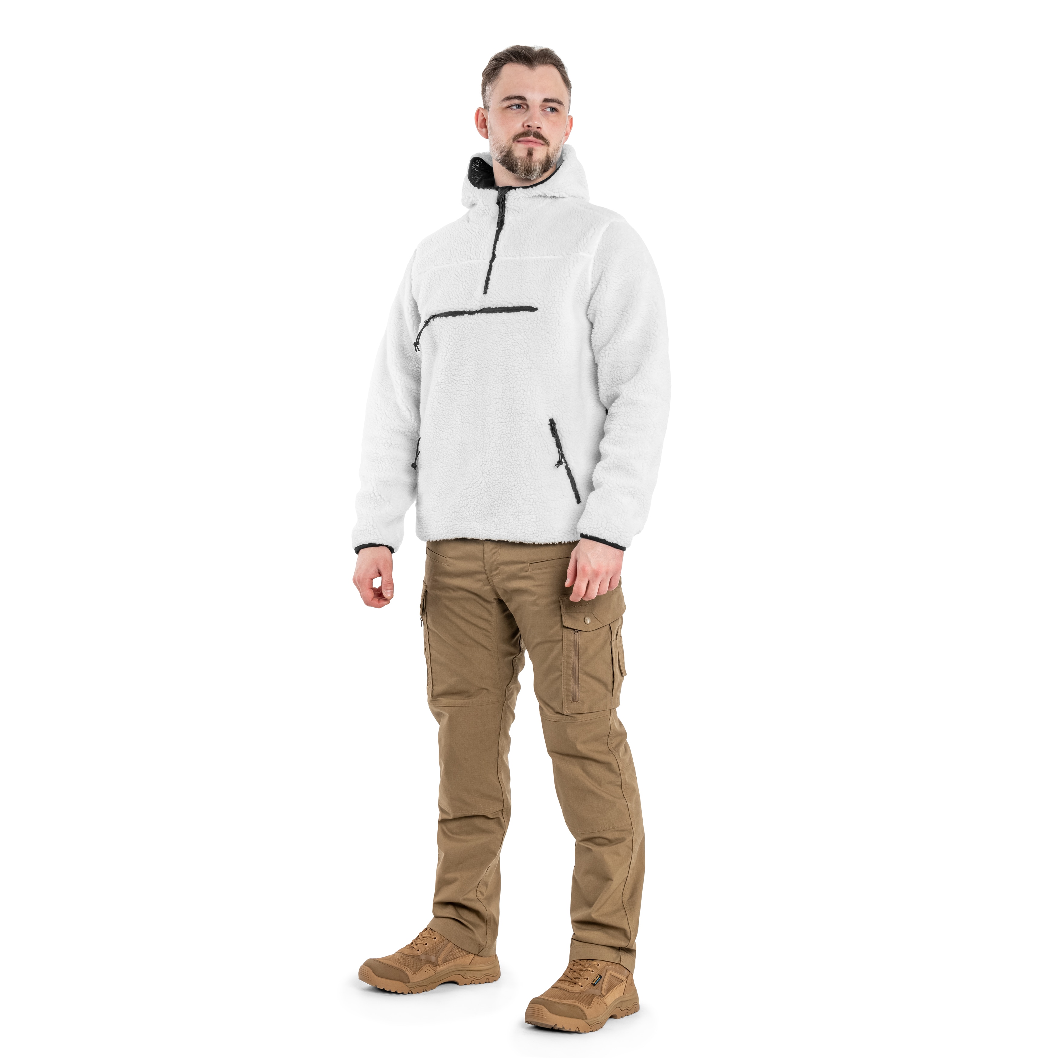 Brandit - Fleece - Teddyfleece Worker Pullover - White