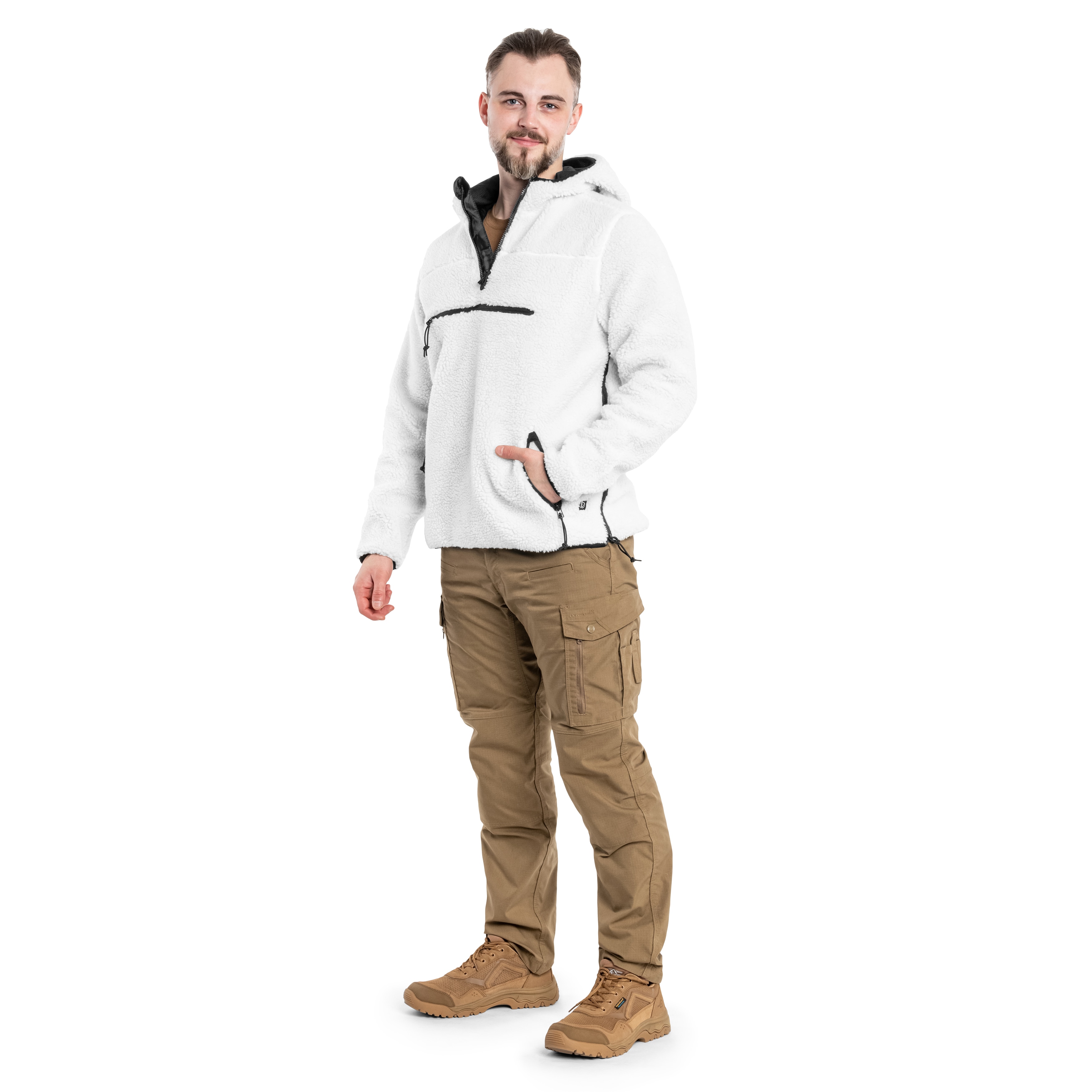 Brandit - Fleece - Teddyfleece Worker Pullover - White