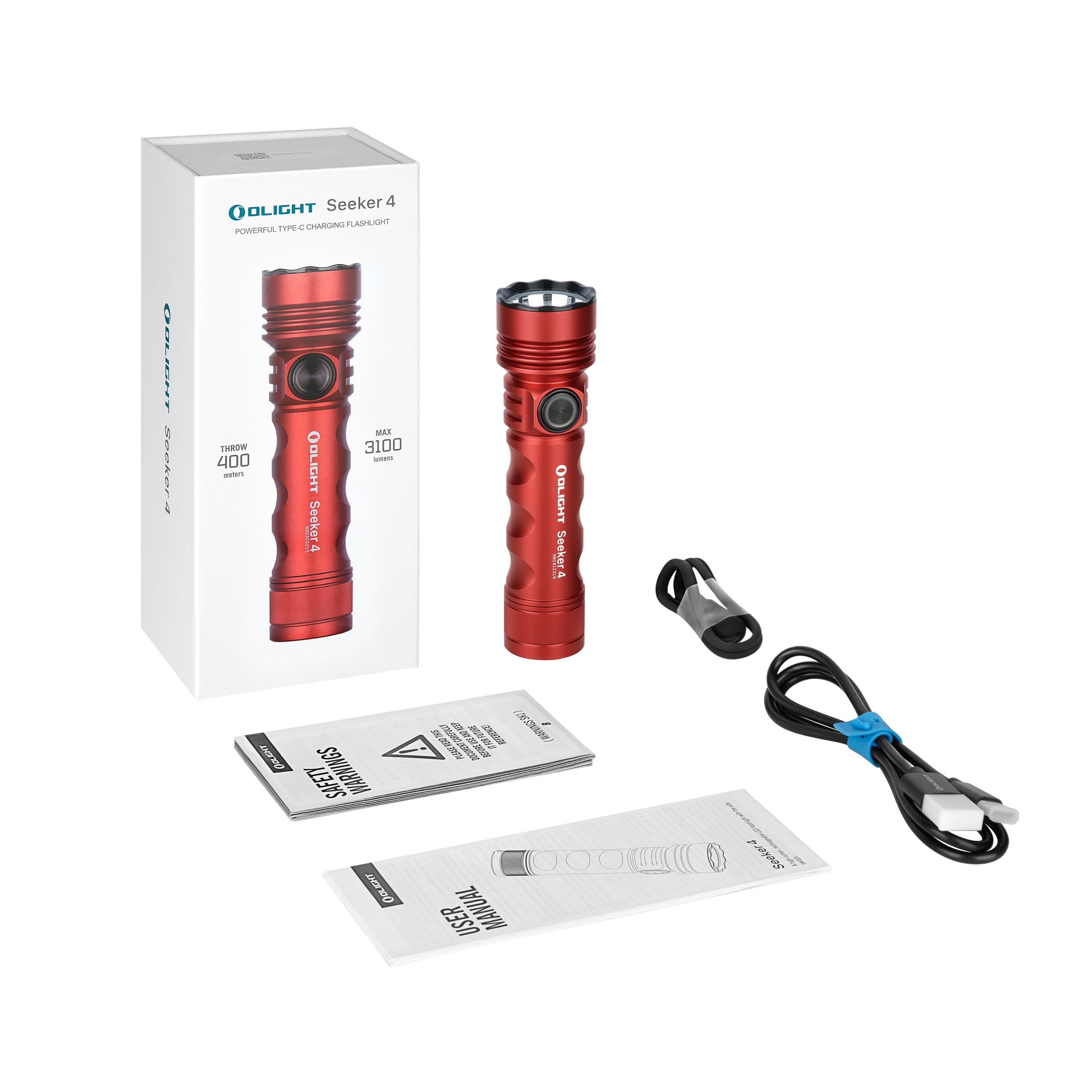 Olight - Seeker 4 Red 3100 Lumen - Akku-Taschenlampe