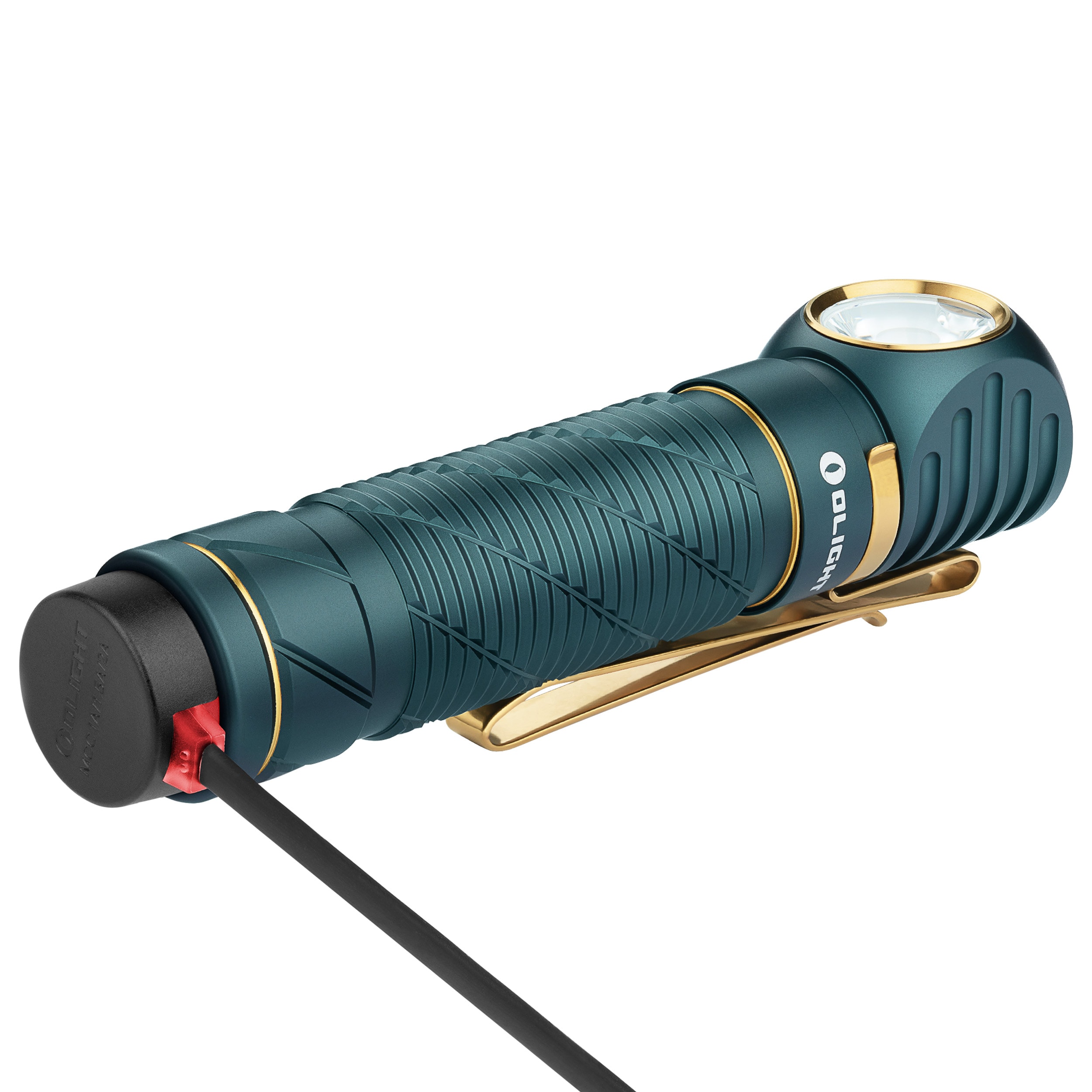 Olight - Perun 2 Cool White Kit Dream Blue - Stirn- und Winkeltaschenlampe mit Stirnband - 2500 Lumen