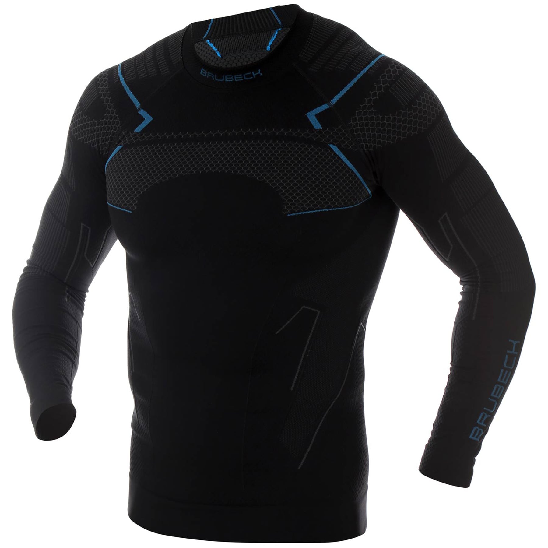 Brubeck - Thermo Long Sleeve - Langarm Thermoshirt - Schwarz/Blau