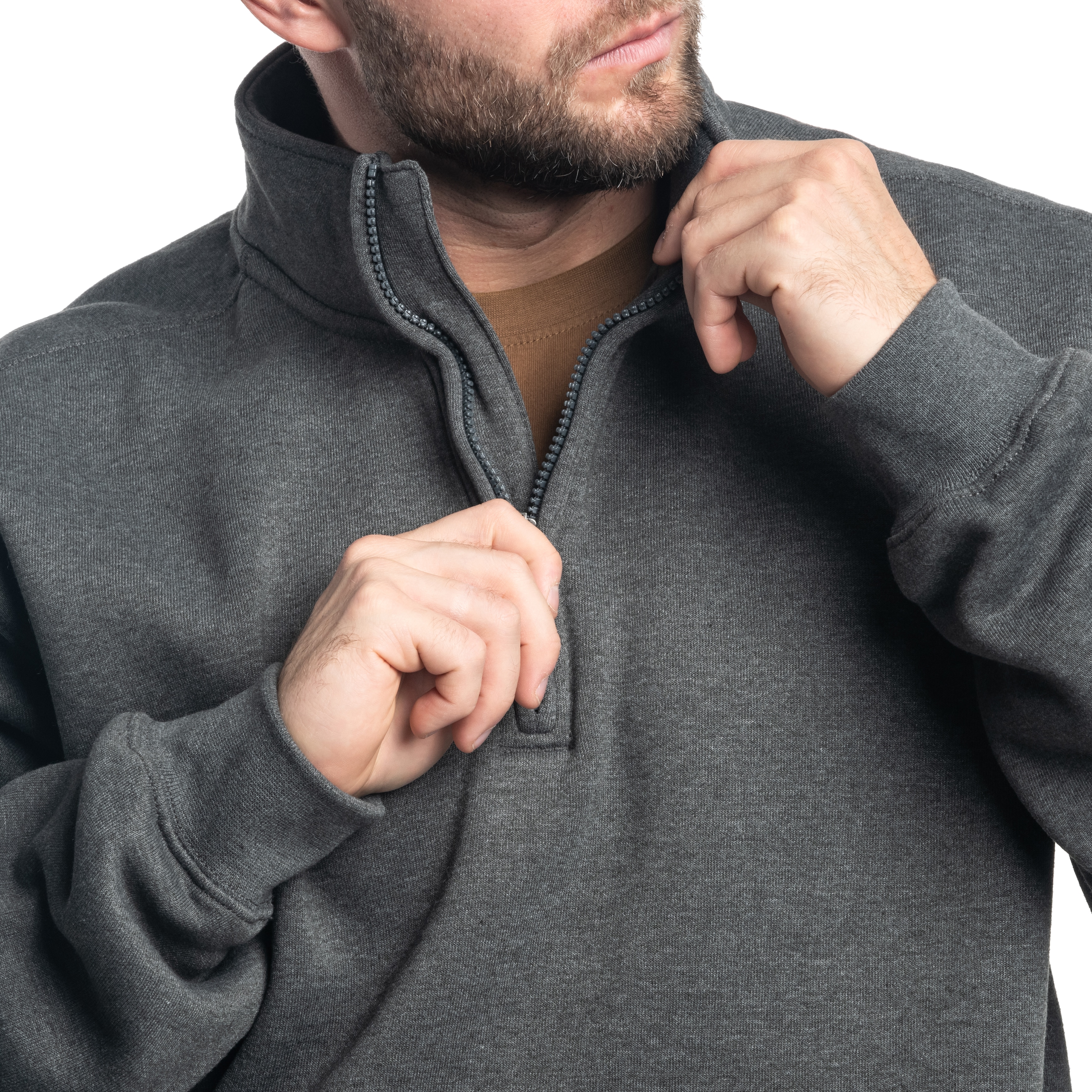 Carhartt - Midweight Quarter-Zip Mock-Neck - Sweatshirt - Carbon