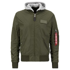 Alpha Industries - MA-1 TT Hood - Pilotenjacke mit Kapuze - Dark Green