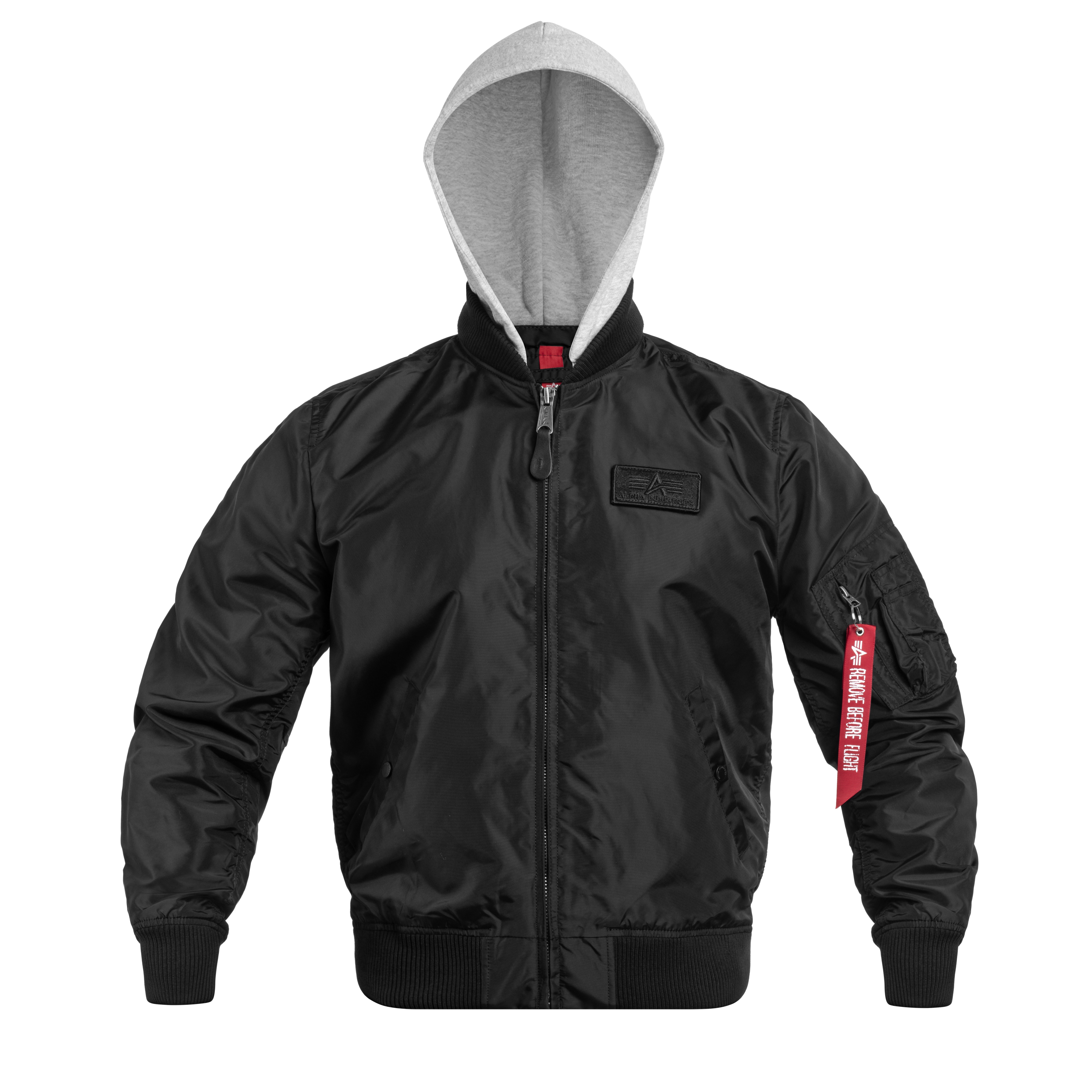 Alpha Industries - MA-1 TT Hood - Pilotenjacke mit Kapuze - Black