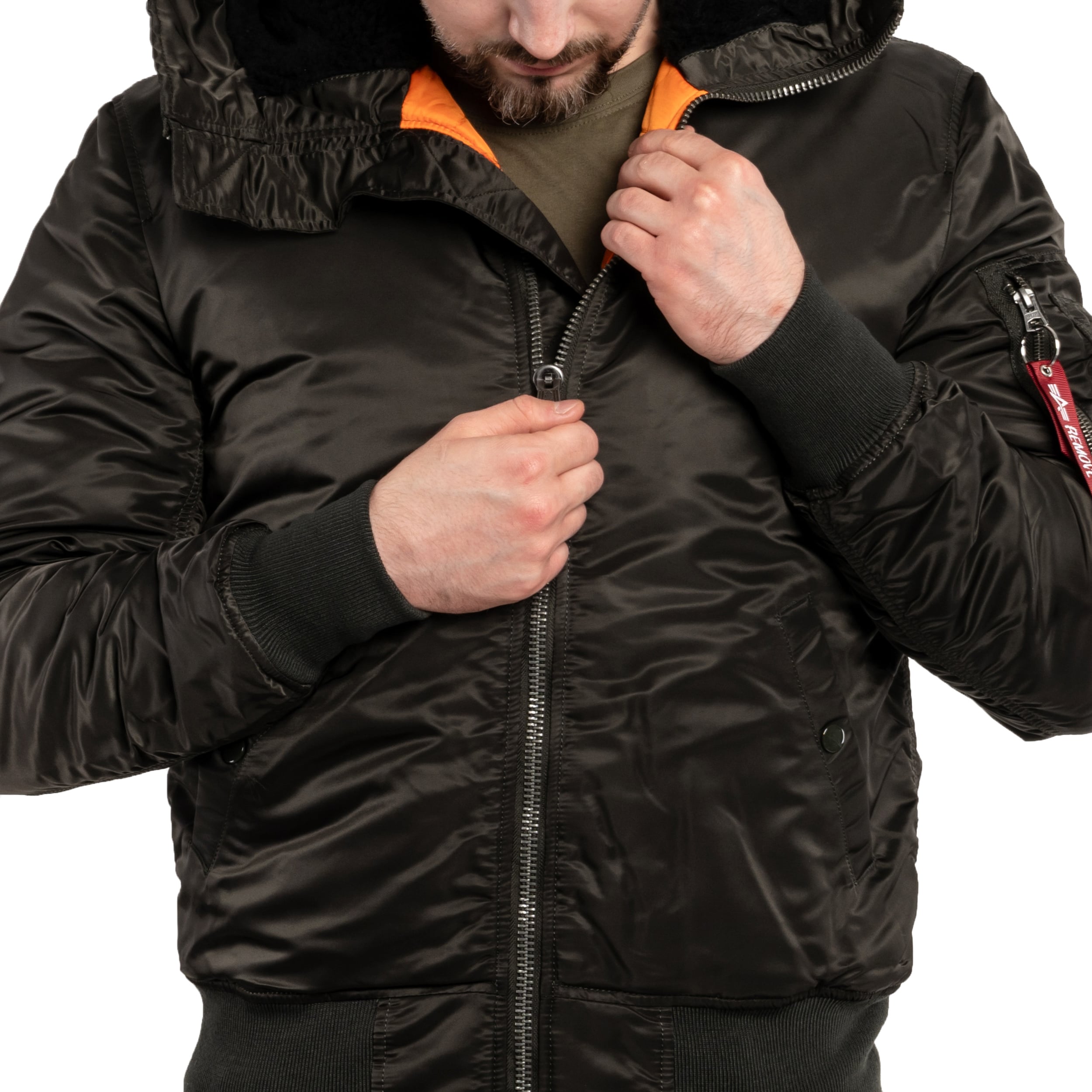 Alpha Industries - MA-1 Hooded - Jacke - Black Olive