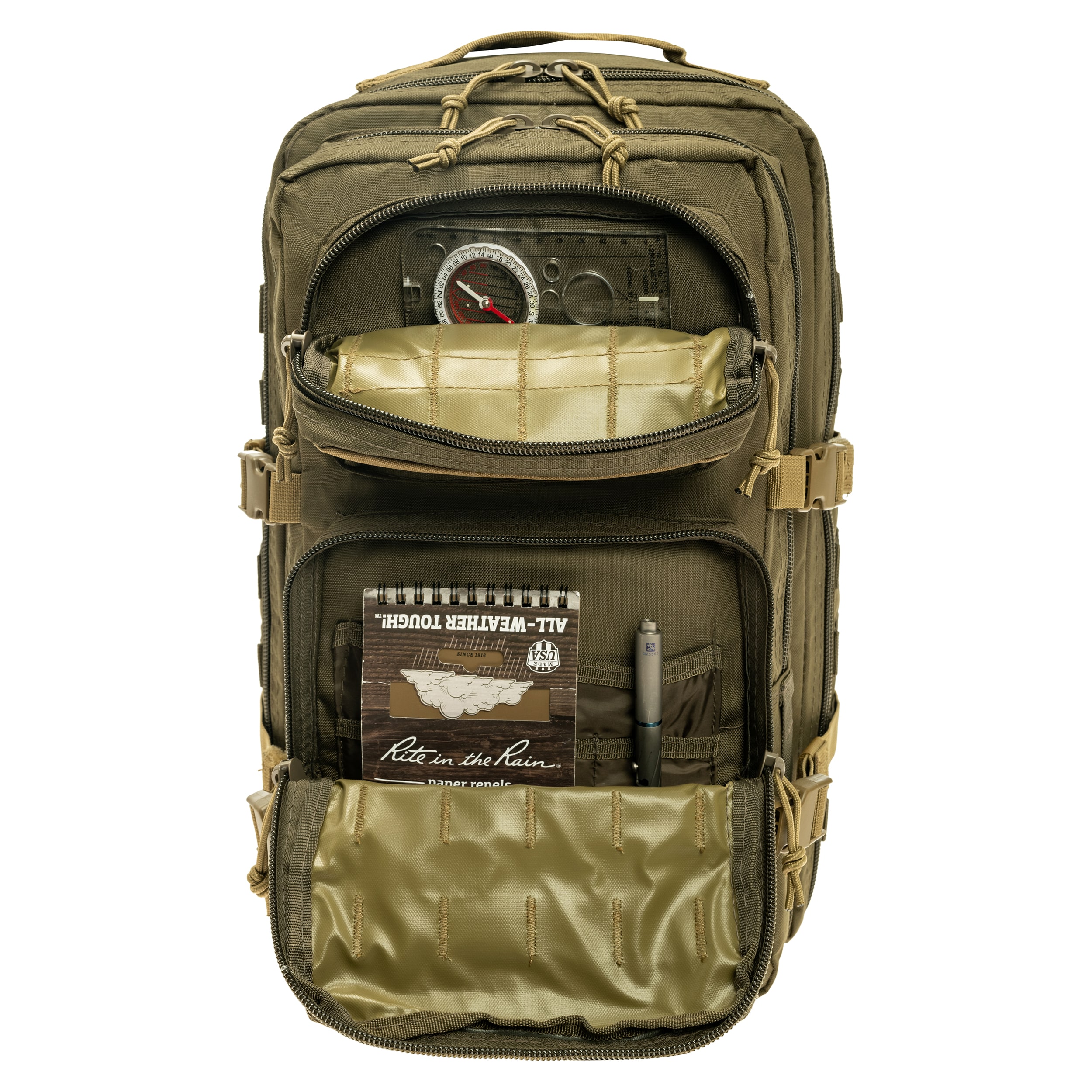 Mil-Tec - Large Assault Pack - Rucksack 36 l - Ranger Green/Coyote