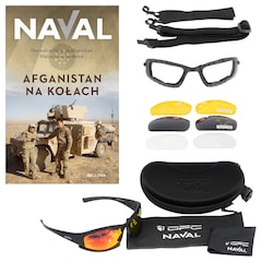 OPC Outdoor Extreme Naval Set Schutzbrille + Buch "Afganistan na kołach" - Set