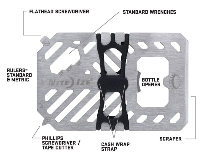 Nite Ize - FinancialTool Wallet II - Multitool - stahlfarbig