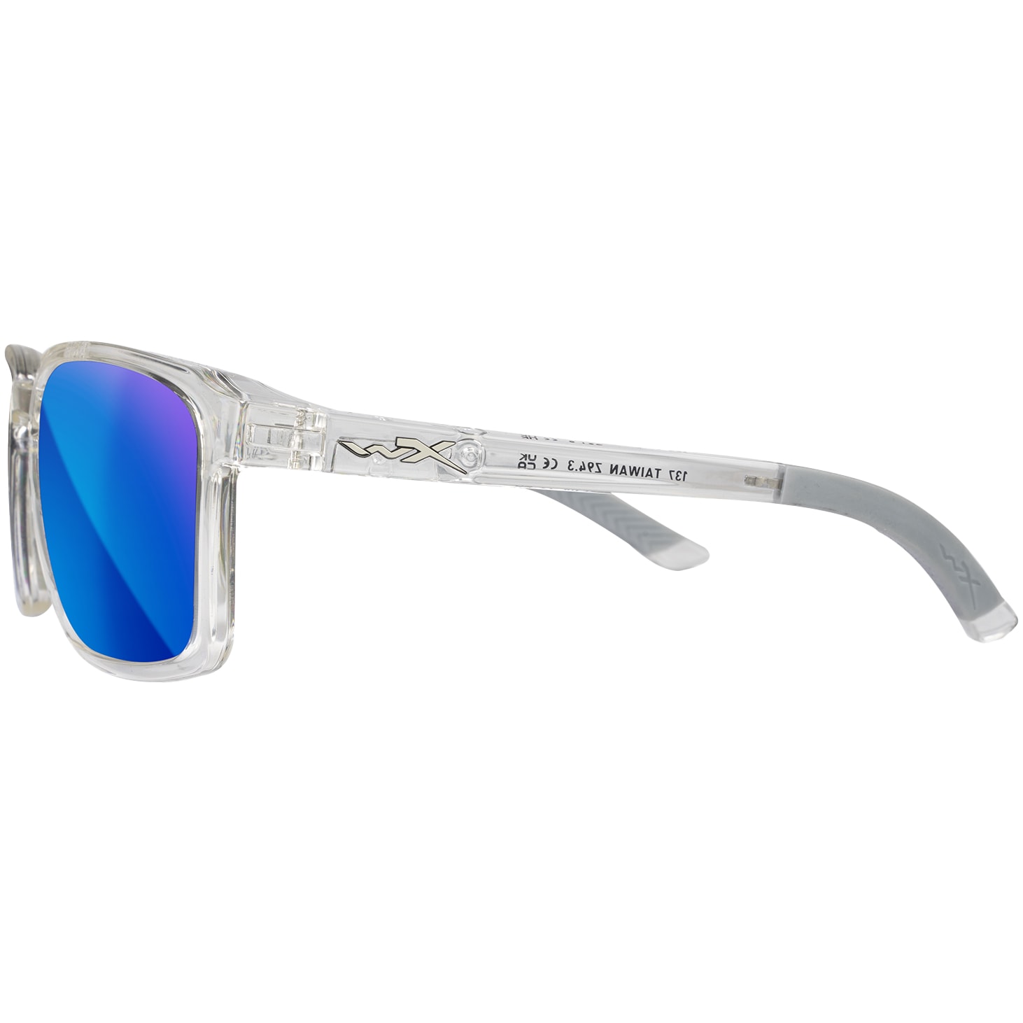 Wiley X - Alfa Brille - Captivate Polarized Blue Mirror/Gloss Clear Crystal