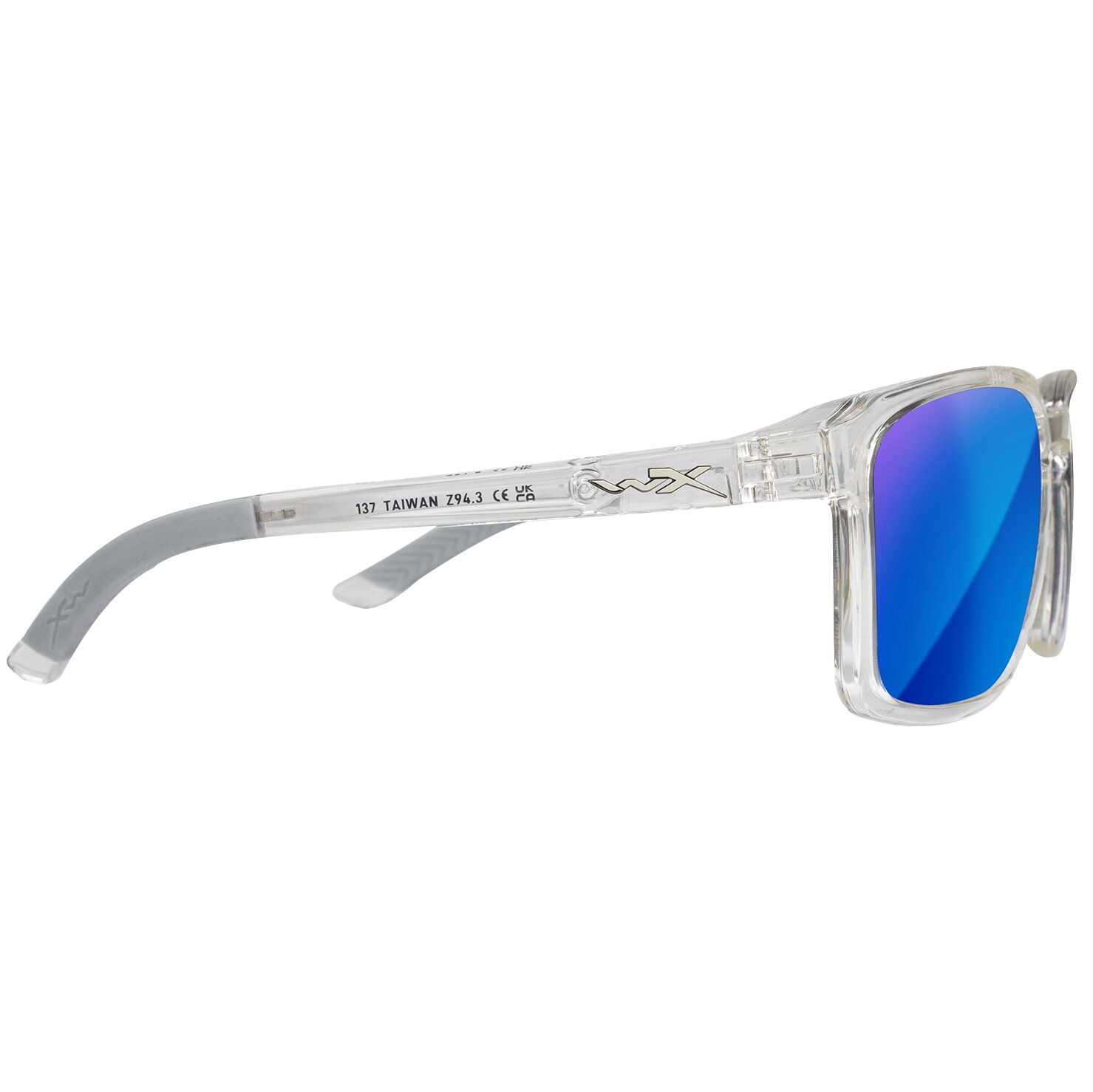 Wiley X - Alfa Brille - Captivate Polarized Blue Mirror/Gloss Clear Crystal