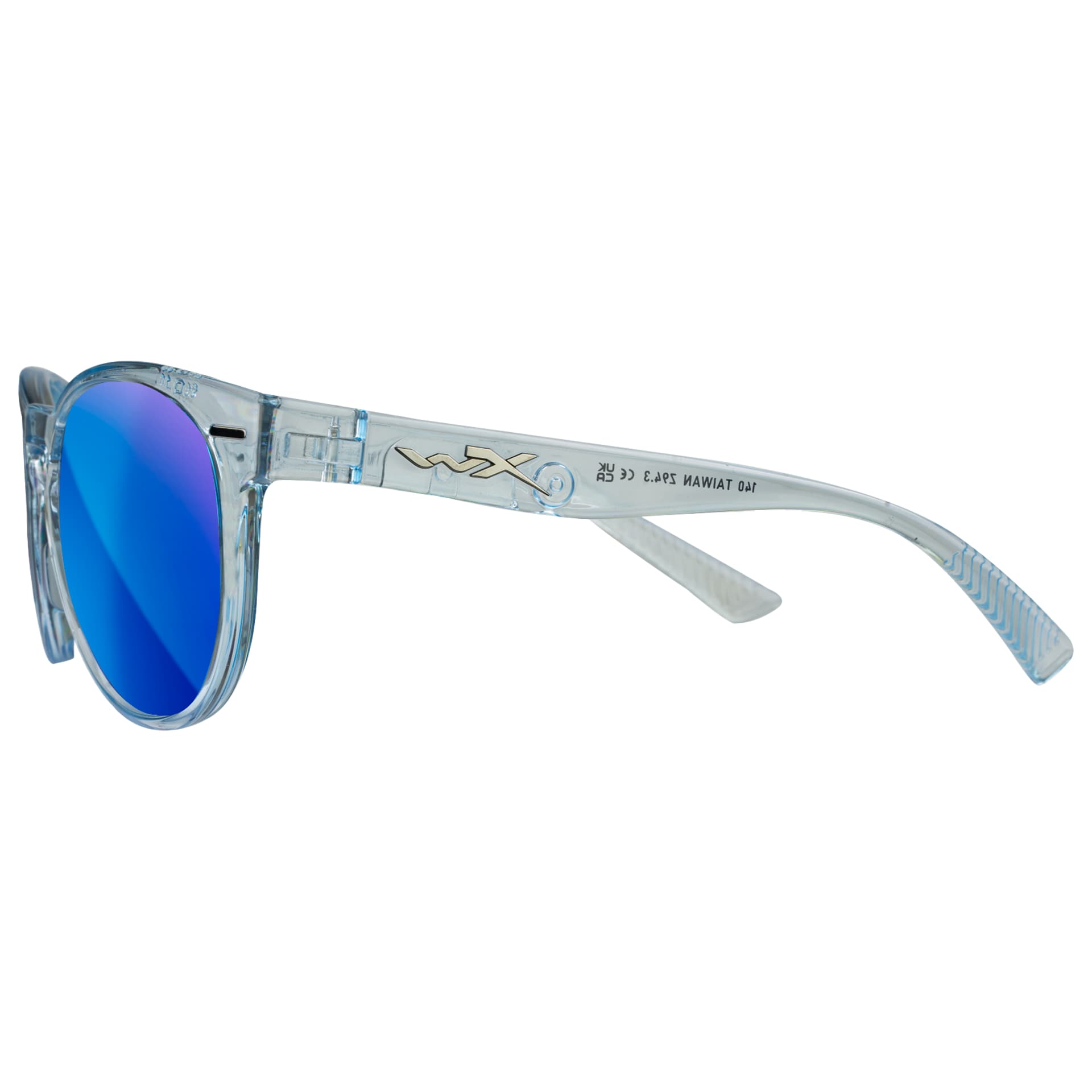 Wiley X - Covert Brille für Damen - Captivate Polarized Blue Mirror/Gloss Crystal Light Sapphire Blue