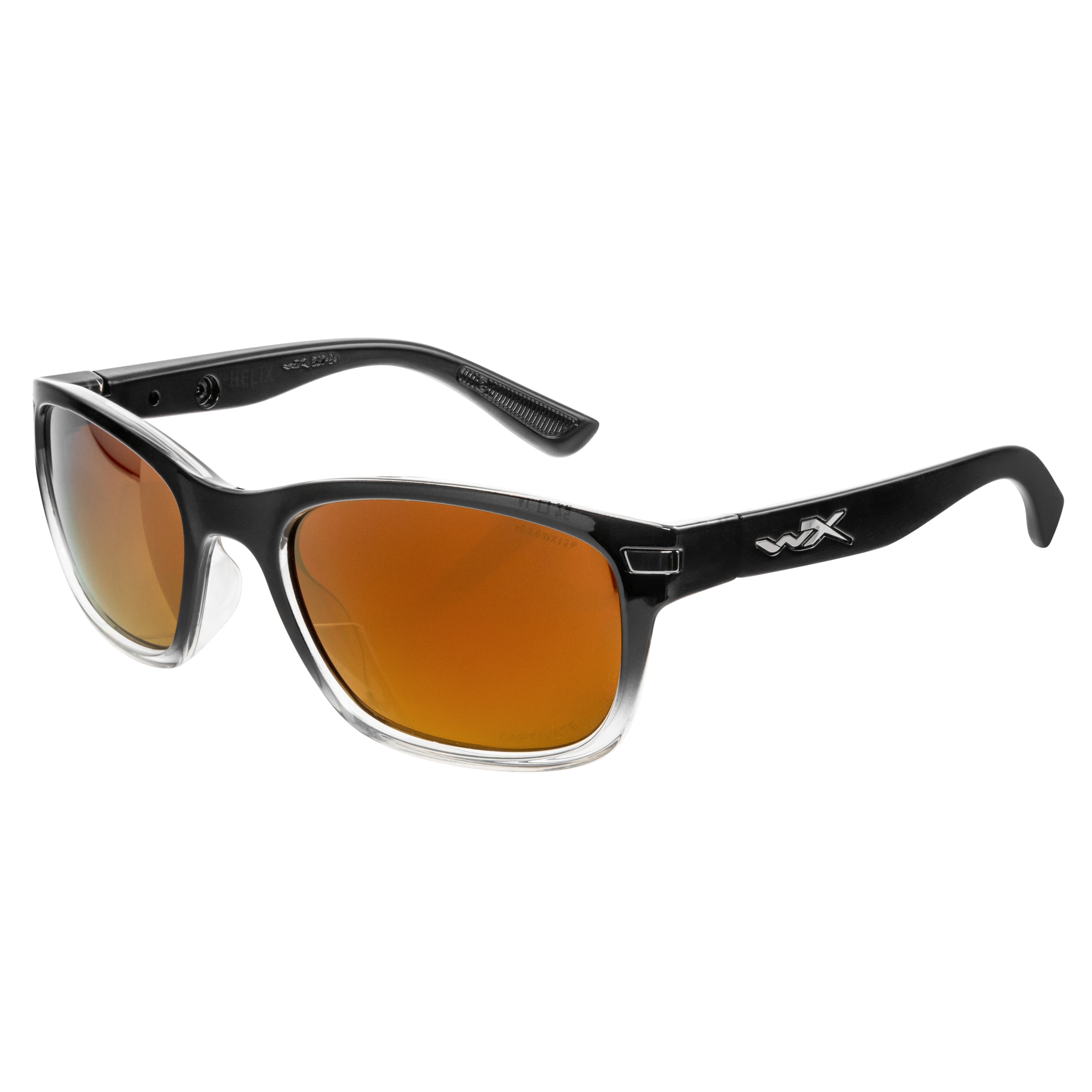 Wiley X - Helix - Taktische Schutzbrille - Captivate Polarized Bronze Mirror/Gloss Black Fade to Clear Crystal