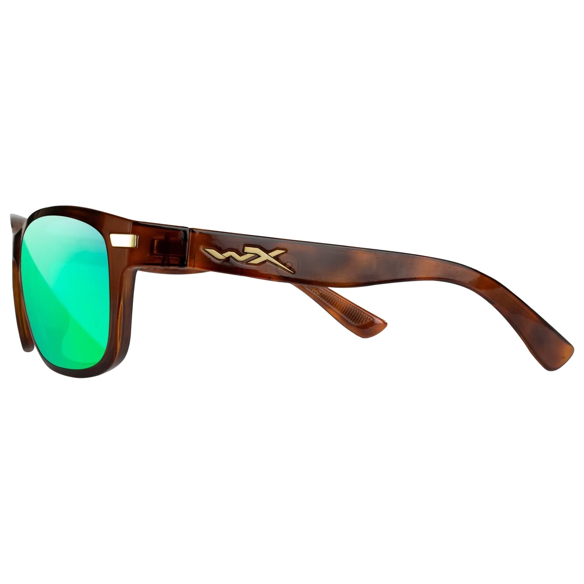 Wiley X - Helix - Taktische Schutzbrille - Captivate Polarized Green Mirror/Gloss Demi Brown