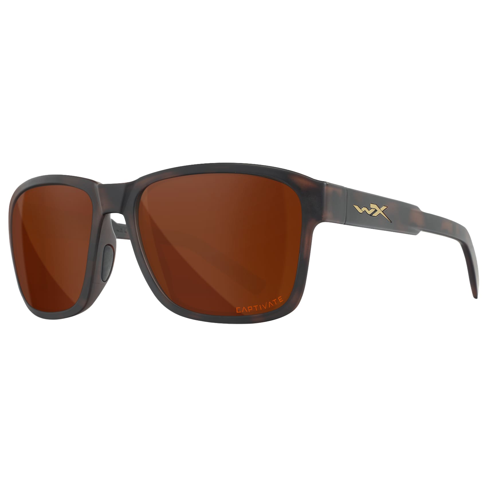 Wiley X - Trek - Schutzbrille - Captivate Polarized Copper/Matte Havana Brown