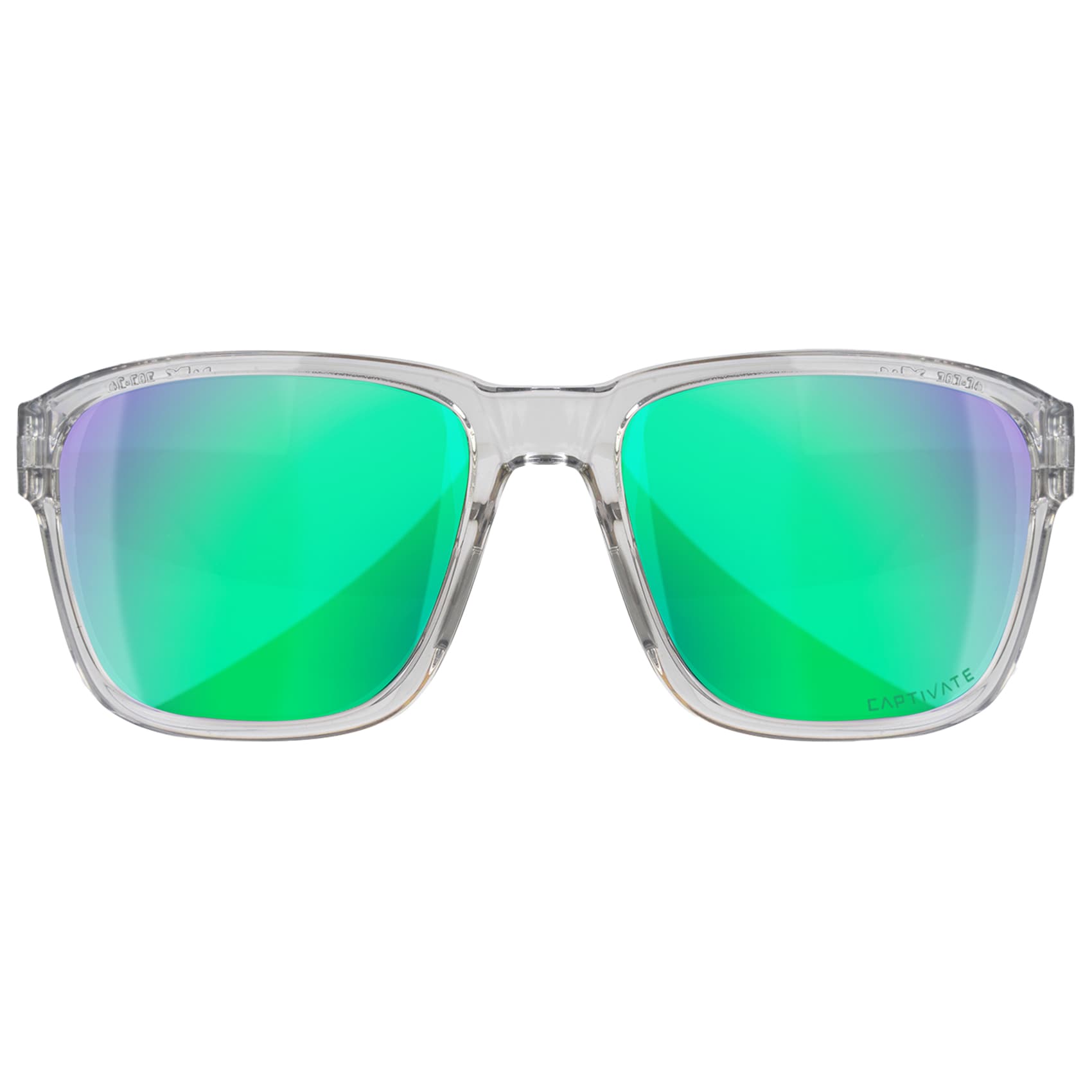 Wiley X - Trek Brille - Captivate Polarized Green Mirror/Gloss Crystal Light Grey