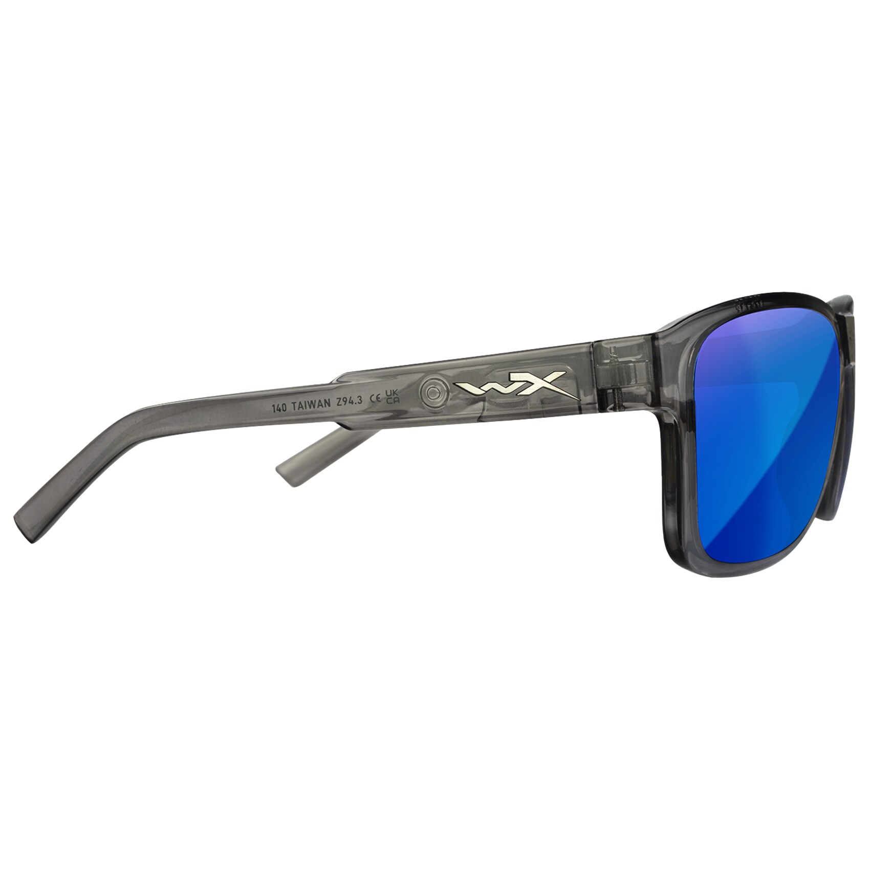 Wiley X - Trek Brille Captivate Polarized Blue Mirror/Gloss Crystal Dark Grey