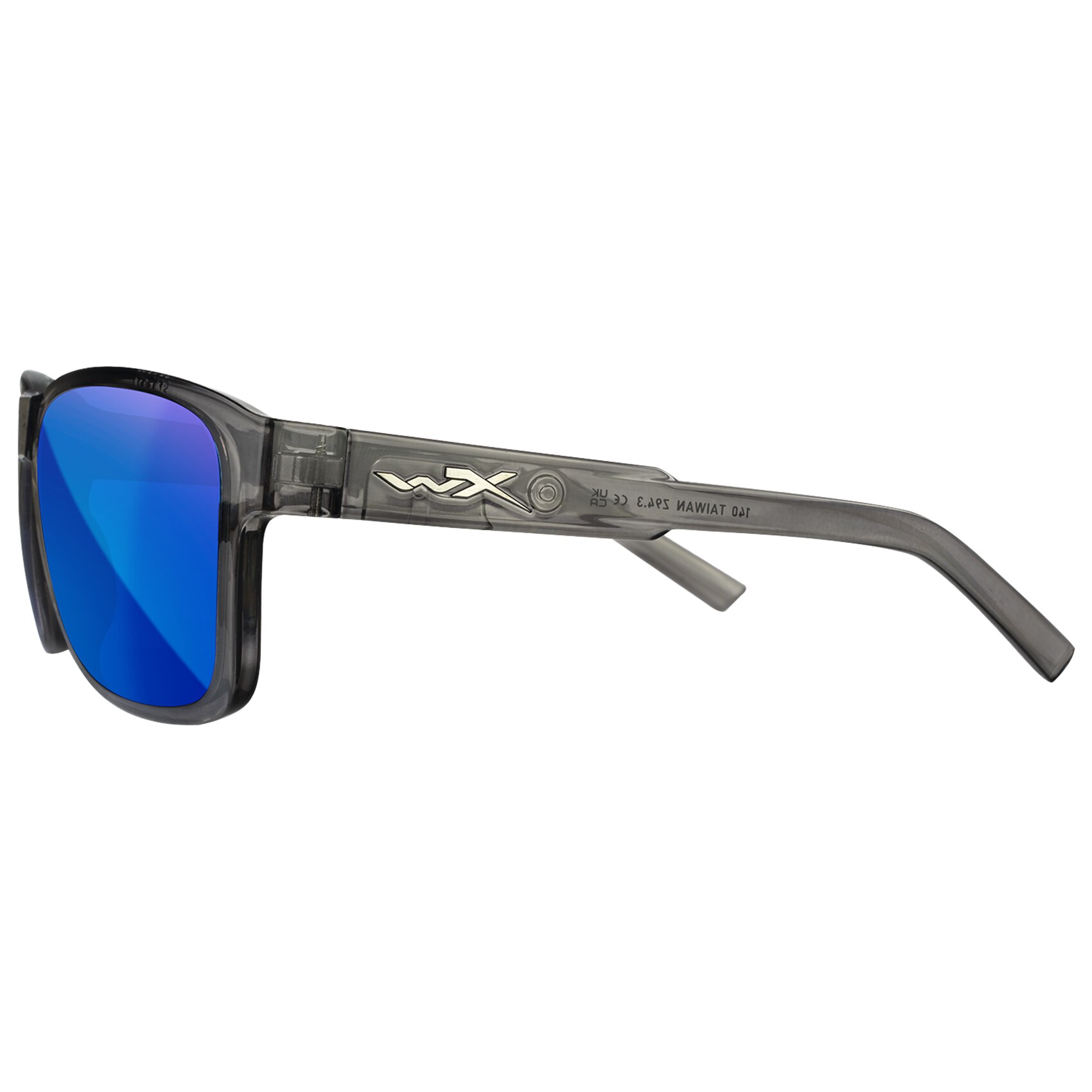 Wiley X - Trek Brille Captivate Polarized Blue Mirror/Gloss Crystal Dark Grey