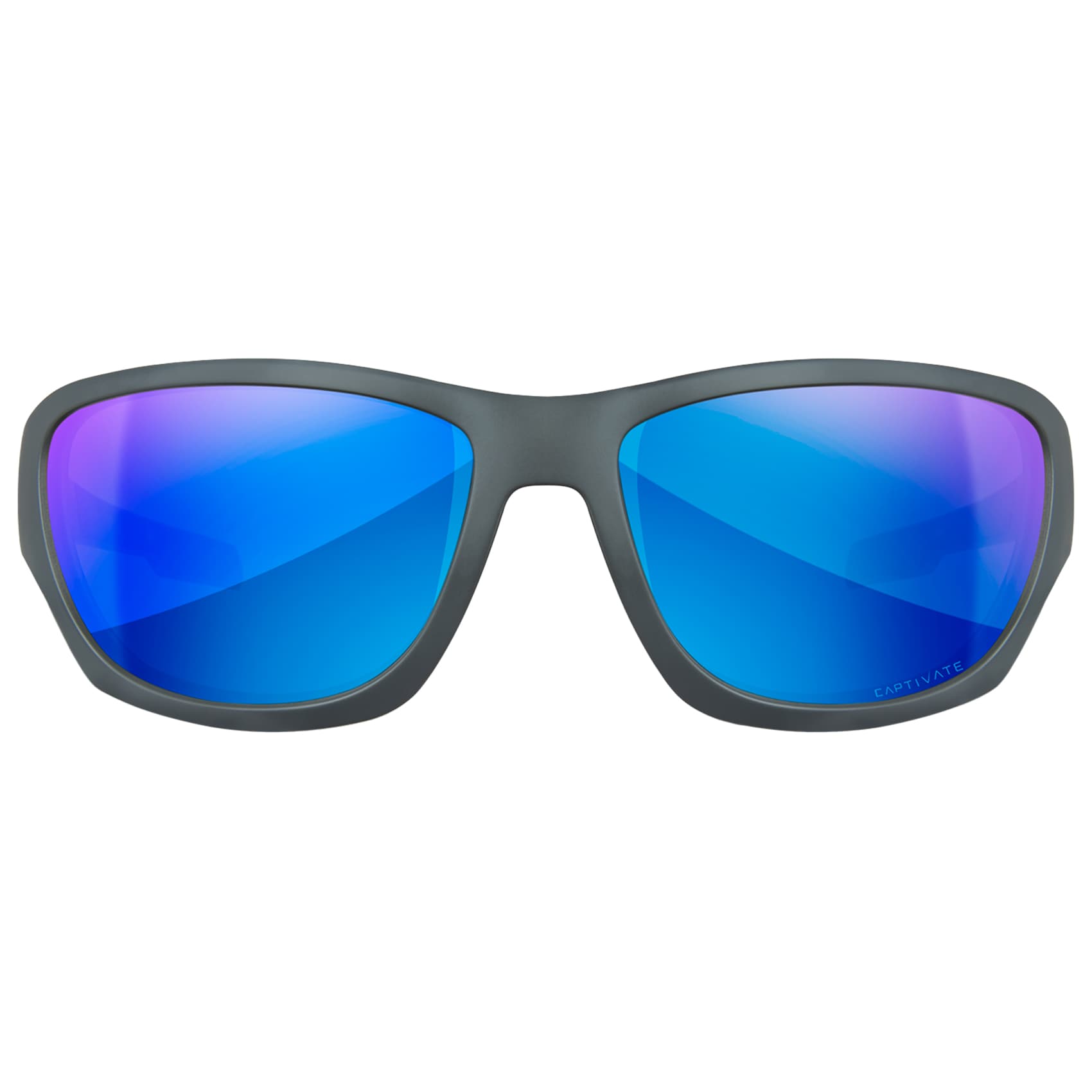 Wiley X - Climb - Taktische Schutzbrille - Captivate Polarized Blue Mirror/Matte Gray