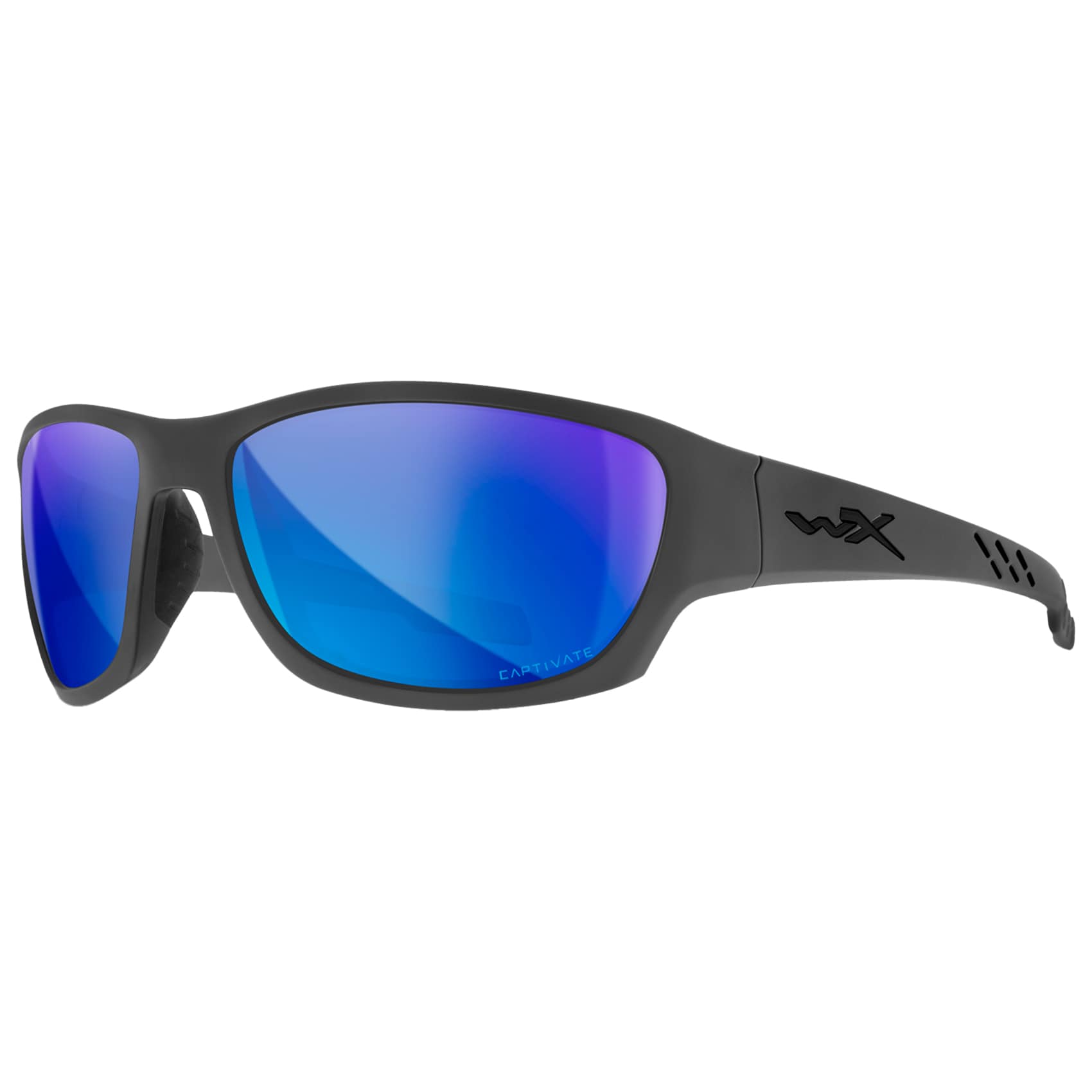 Wiley X - Climb - Taktische Schutzbrille - Captivate Polarized Blue Mirror/Matte Gray