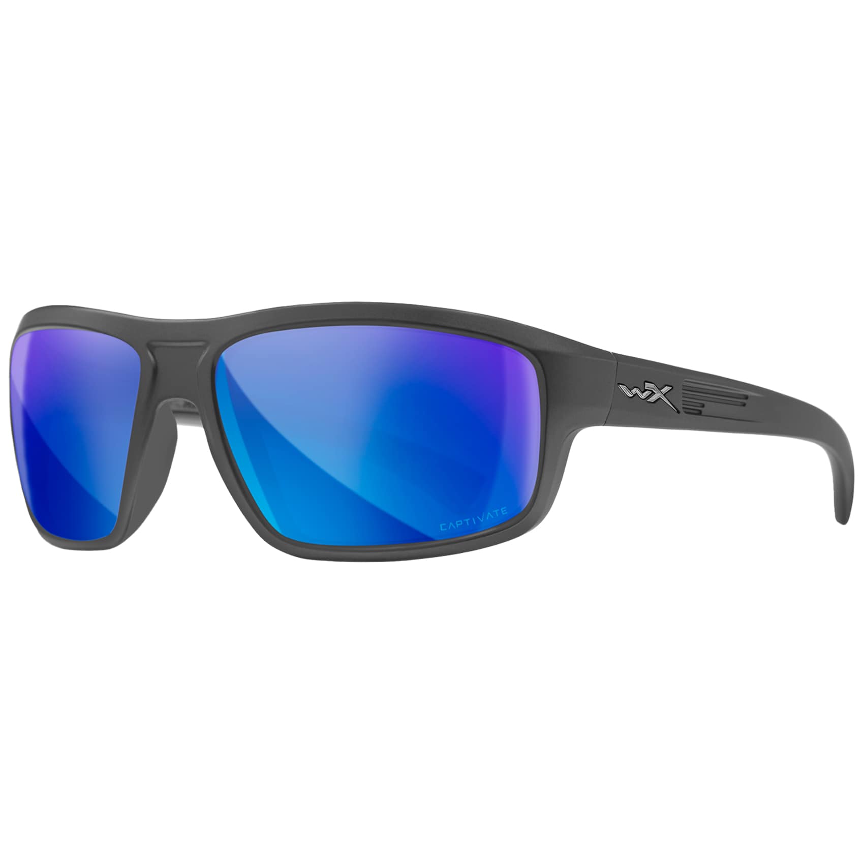 Wiley X - Contend -  Taktische Sonnenbrille - Captivate Polarized Blue Mirror - Matte Graphite
